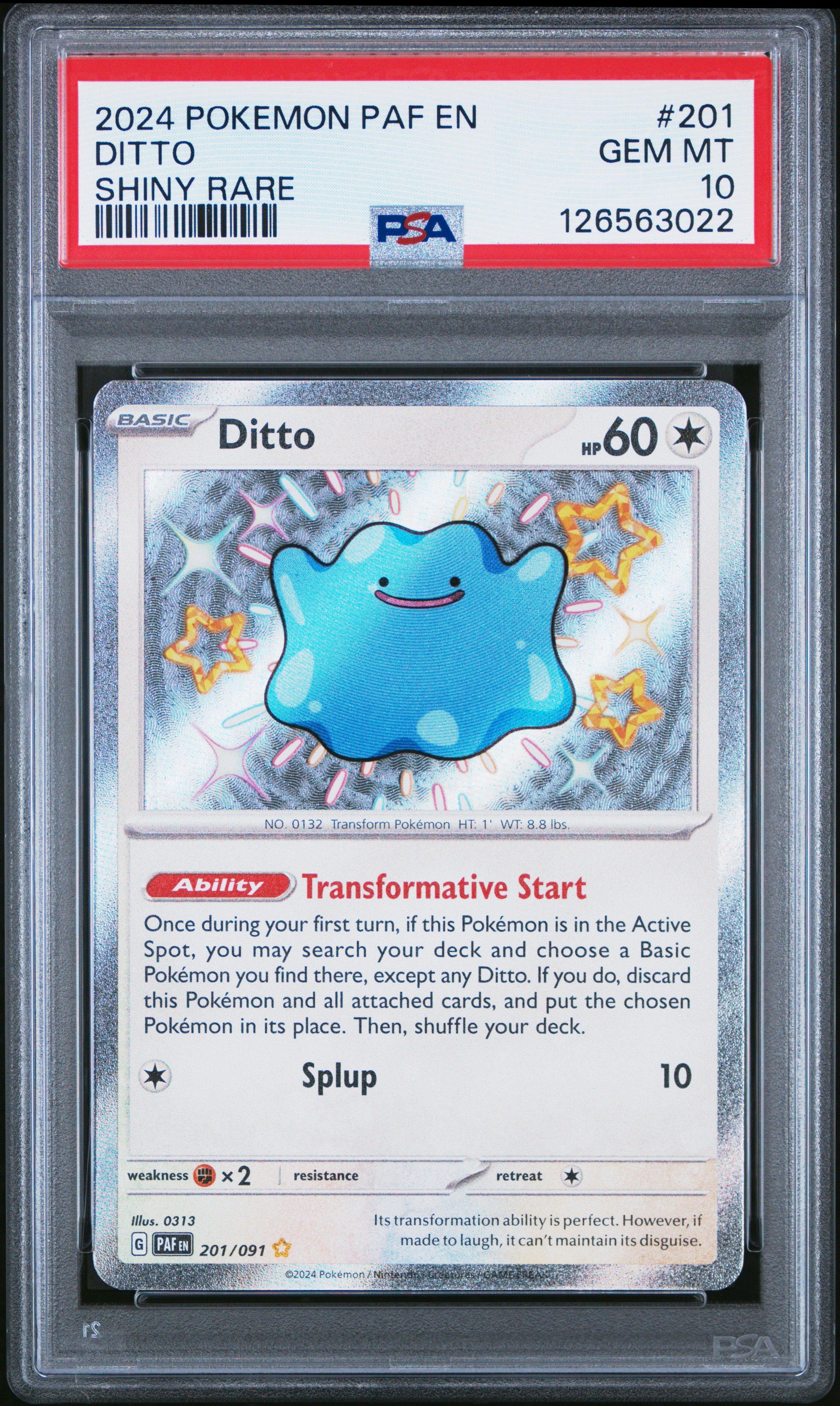 rare ditto card - GG22/GG70 Holo Ultra Pokmon Trading Card Year Pokemon Trading Card Game 201/091