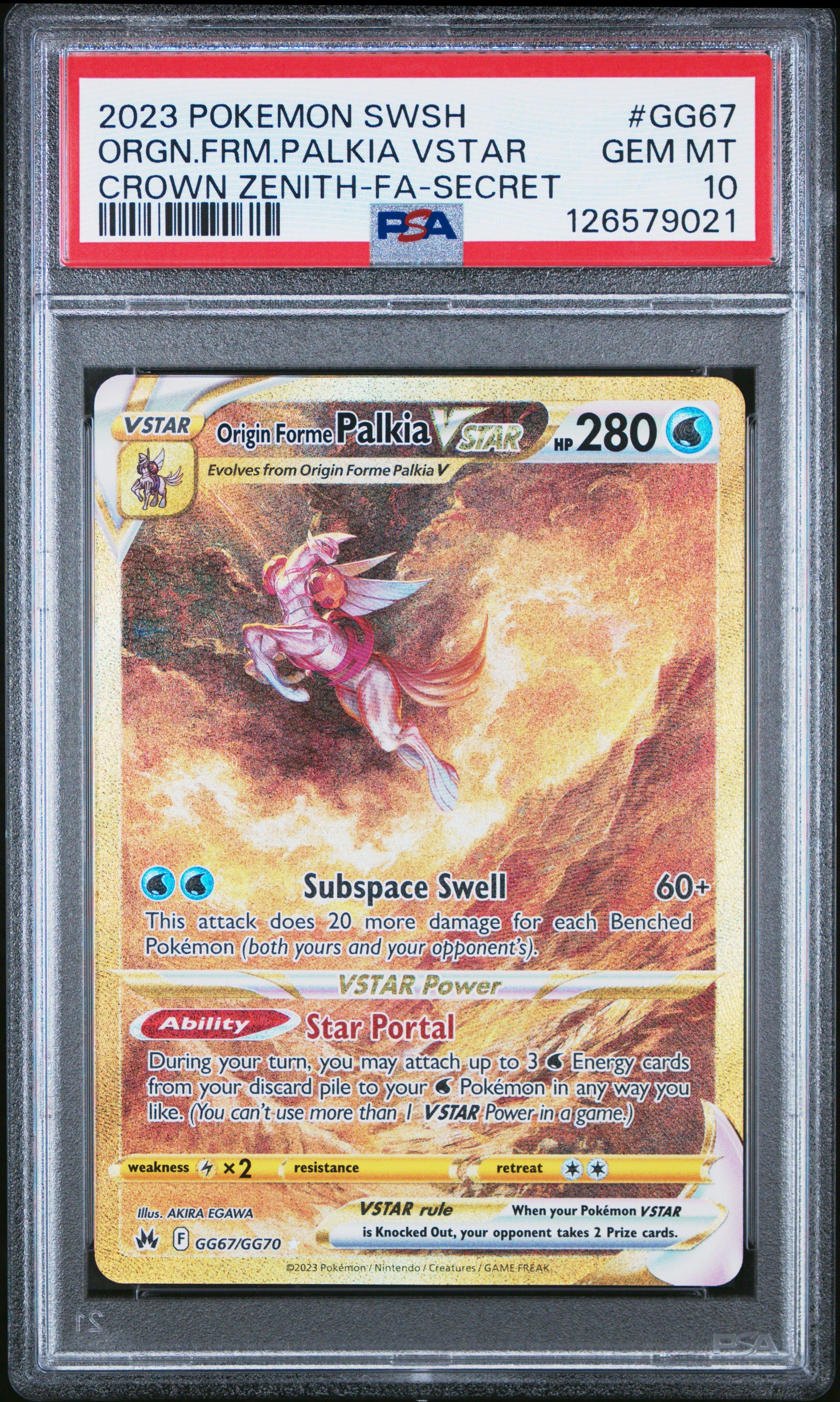 2023 Pokemon Sword And Shield Crown Zenith Gg67 Full Art/origin