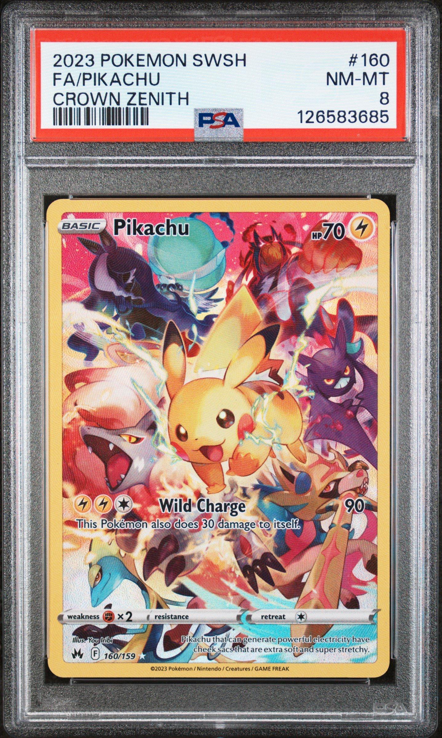 2023 Pokemon Sword And Shield Crown Zenith 160 Full Art/pikachu