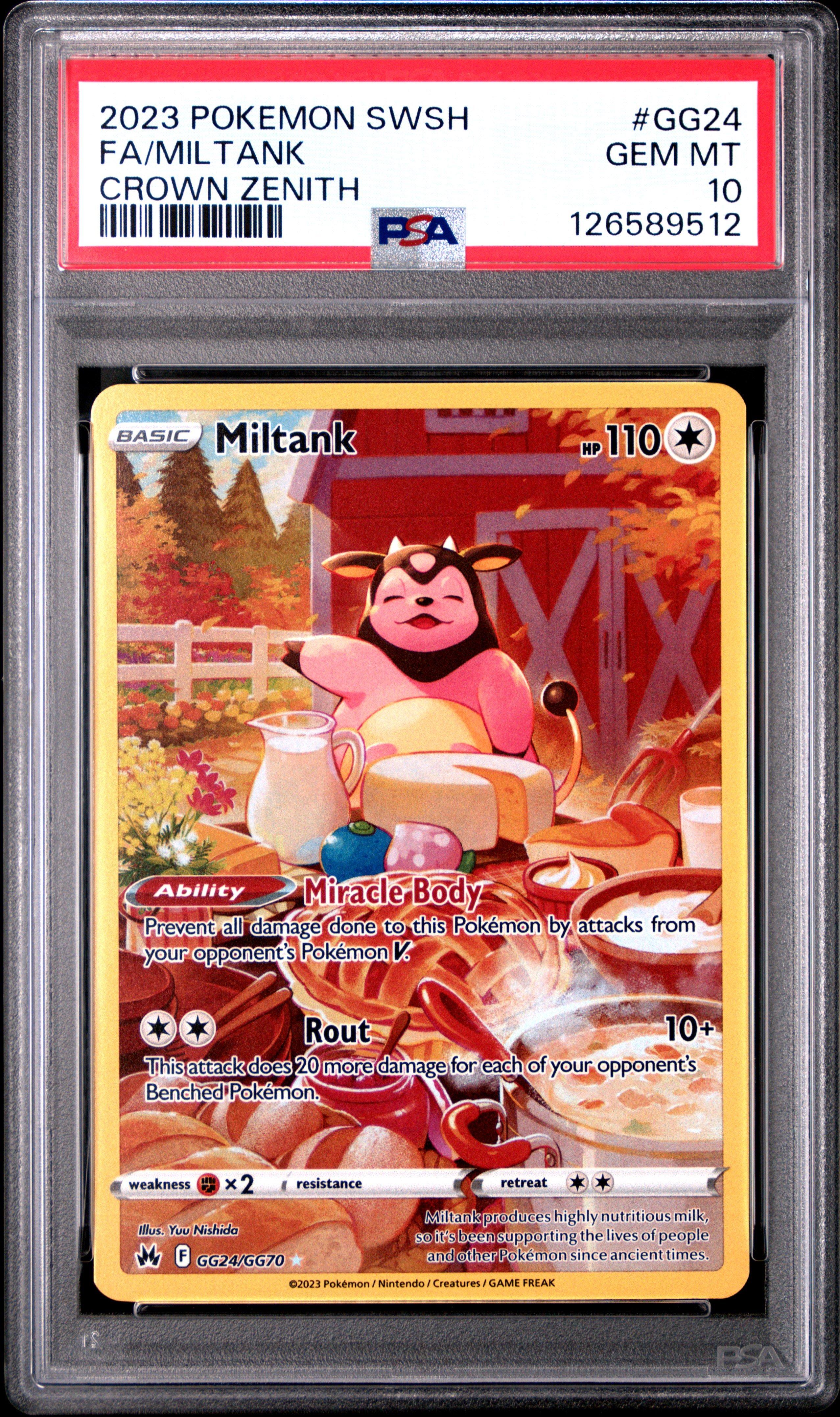 2023 Pokemon Sword And Shield Crown Zenith Gg24 Full Art/miltank