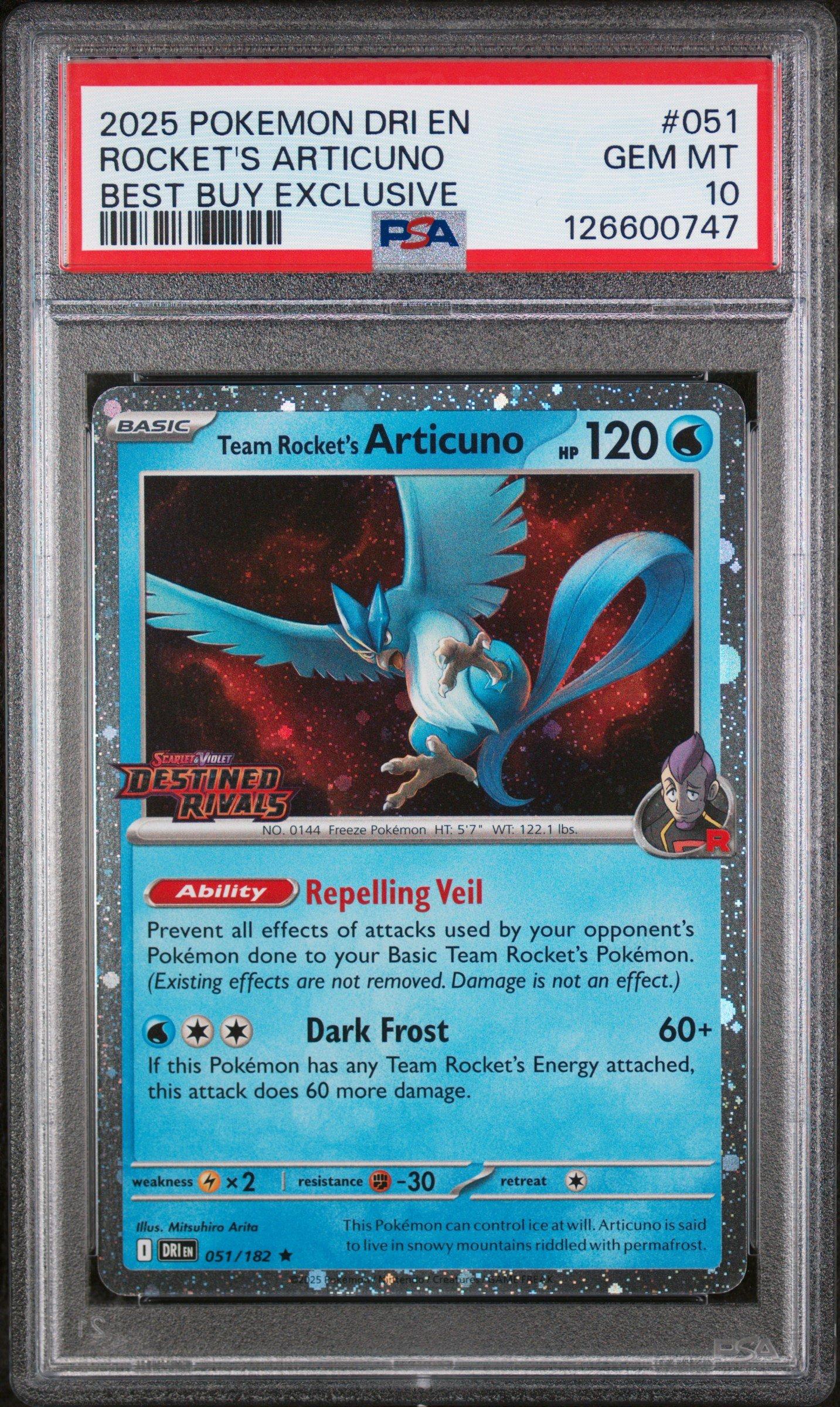 2025 Pokemon Dri En-destined Rivals 051 Team Rocket's Articuno