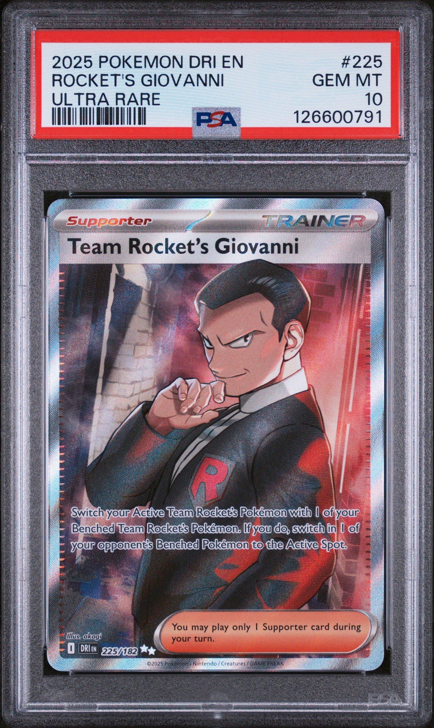 2025 Pokemon Dri En-destined Rivals 225 Team Rocket's Giovanni