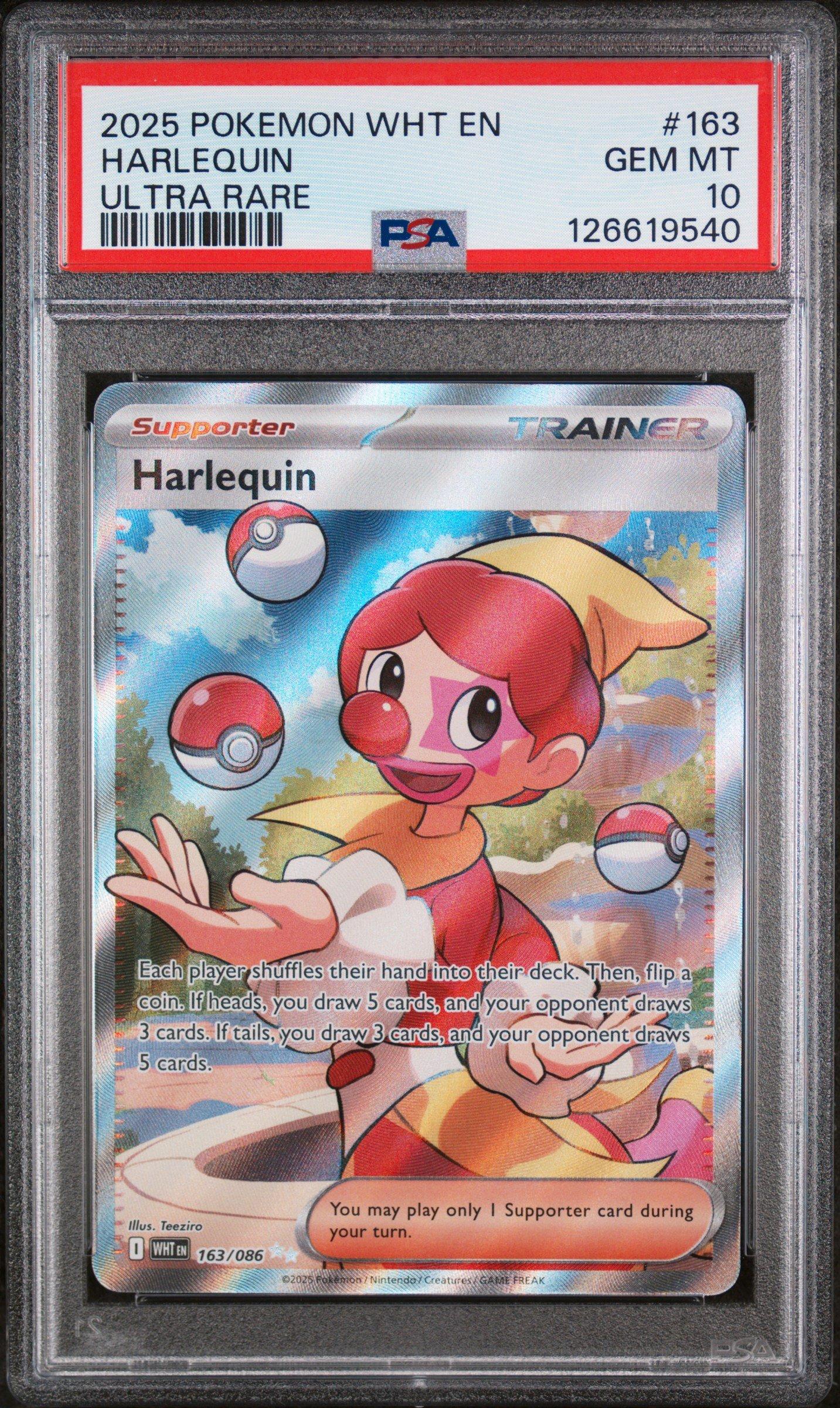 【PSA10】デスカーン AR ホワイトフレア　ポケモンカード 2025 Pokemon Wht En-white Flare 163 Harlequin Ultra Rare PSA 10