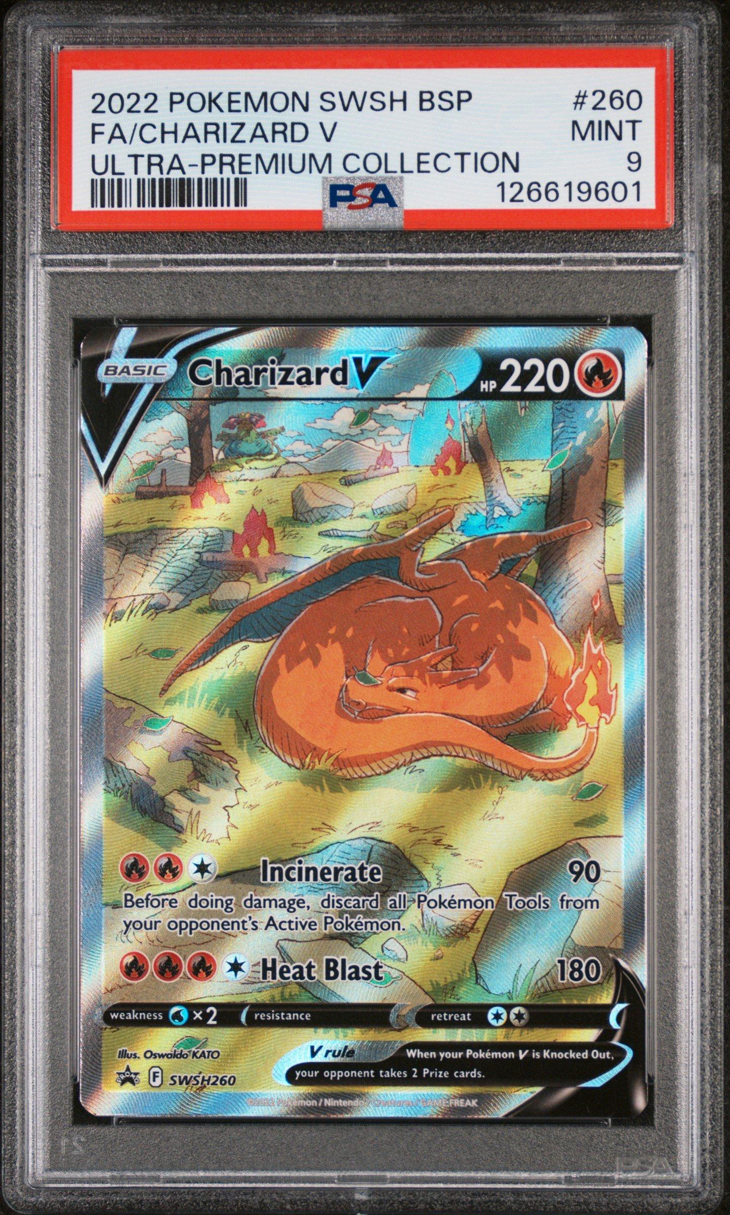 2022 Pokemon Swsh Black Star Promo 260 Full Art/charizard V Sword & Shield  Ultra-premium Collection-charizard PSA 9 Graded Card | GameStop