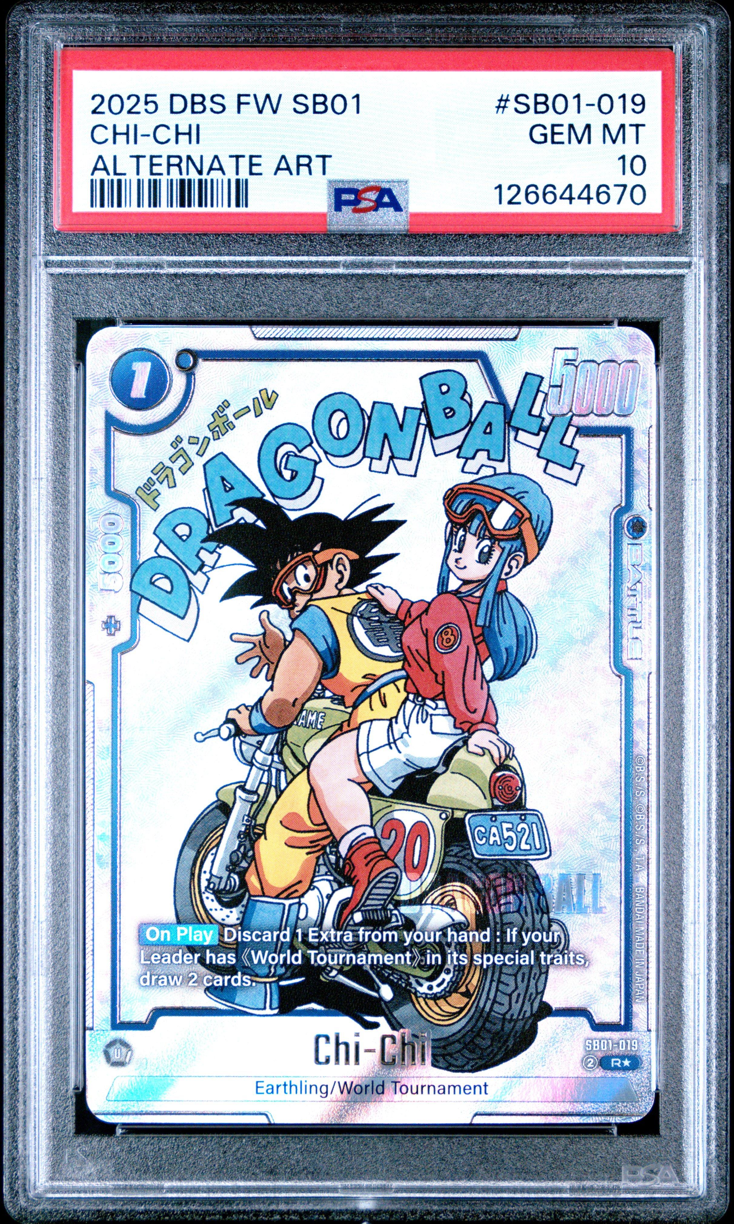 PSA10 チチ R パラレル MANGABOOSTER01 2025 Dragon Ball Super Card Game Fusion World Manga Booster 01