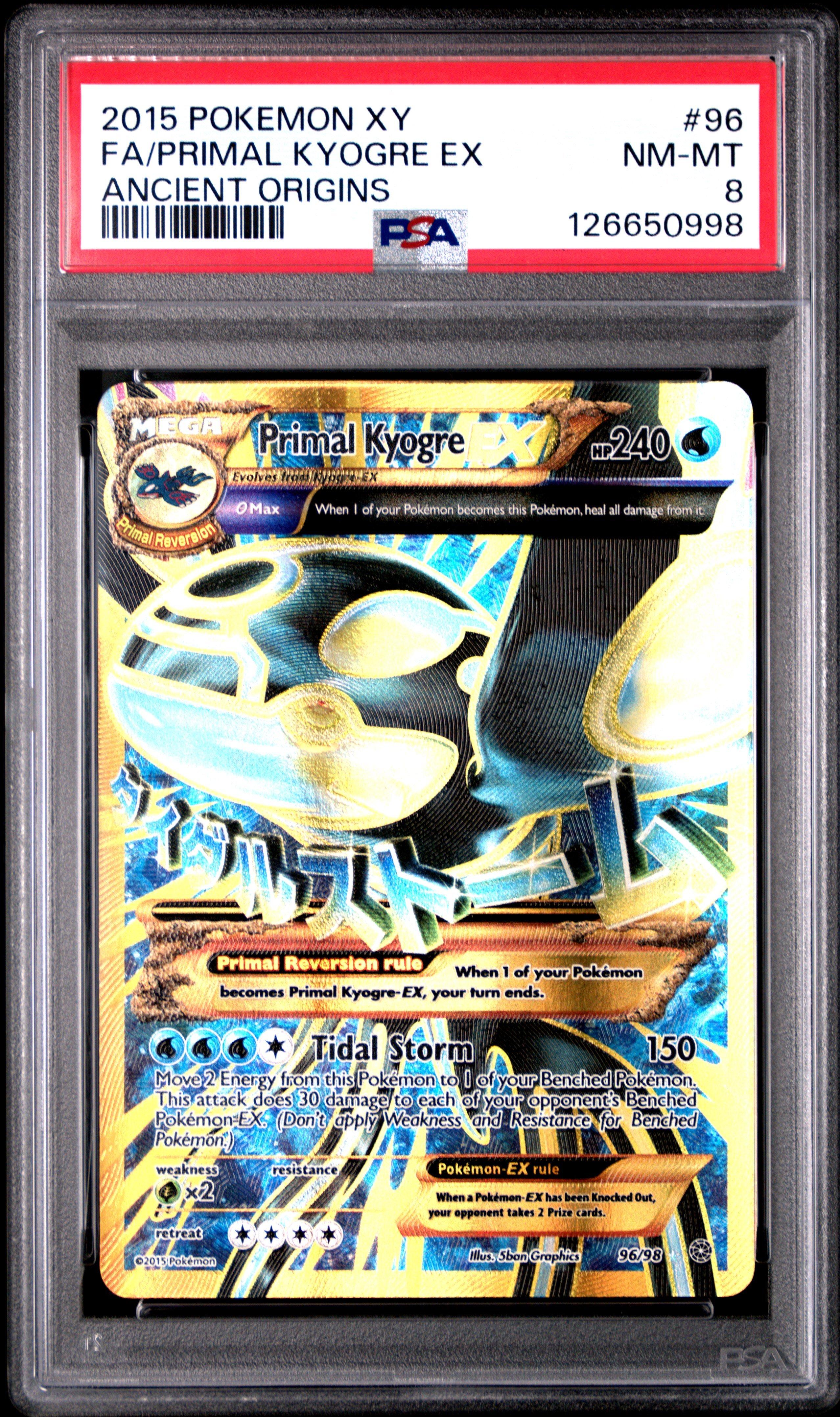 2015 Pokemon Xy Ancient Origins 96 Full Art/primal Kyogre Ex PSA 8 Graded  Card | GameStop