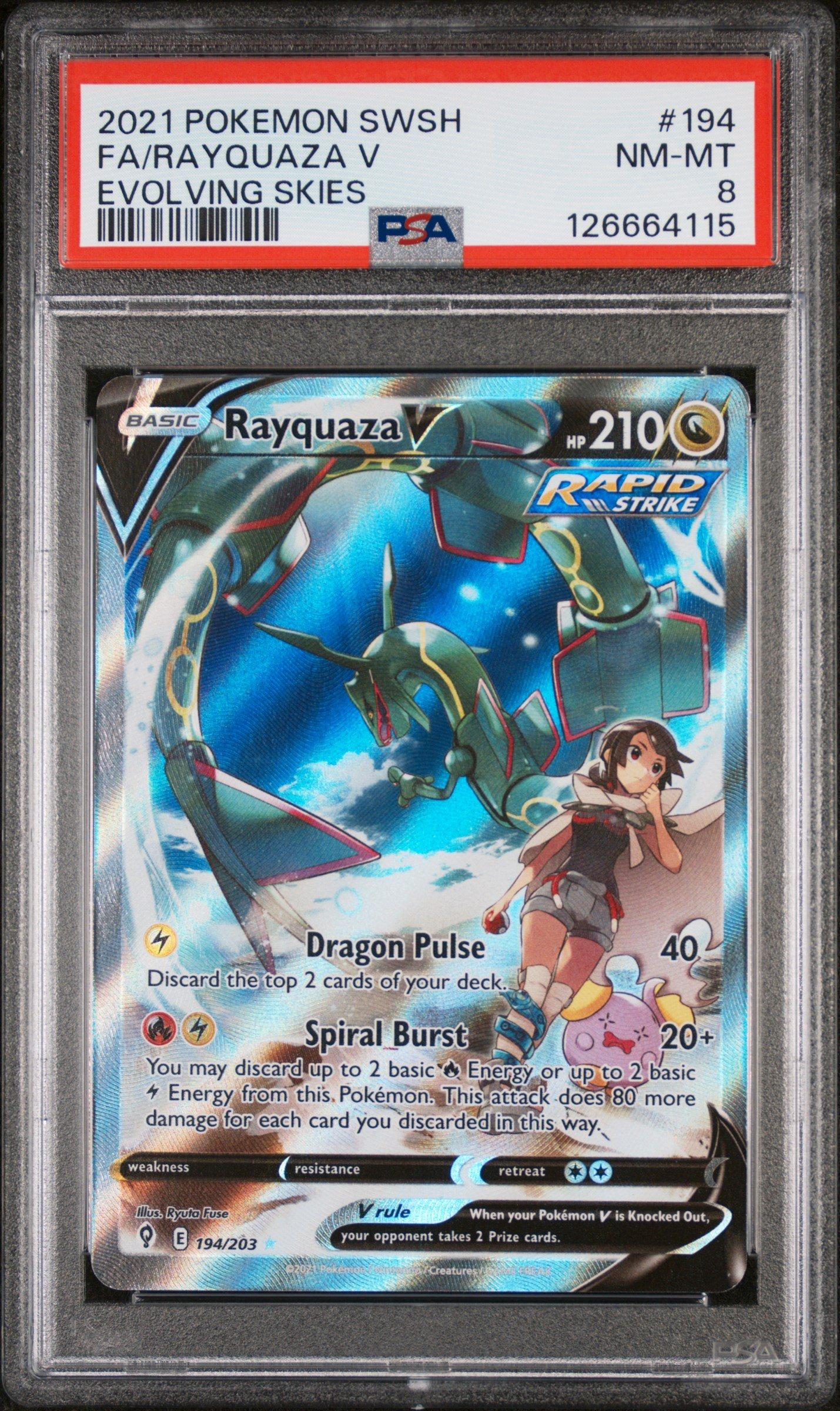 2021 Pokemon Sword & Shield Evolving Skies 194 Full Art/rayquaza V
