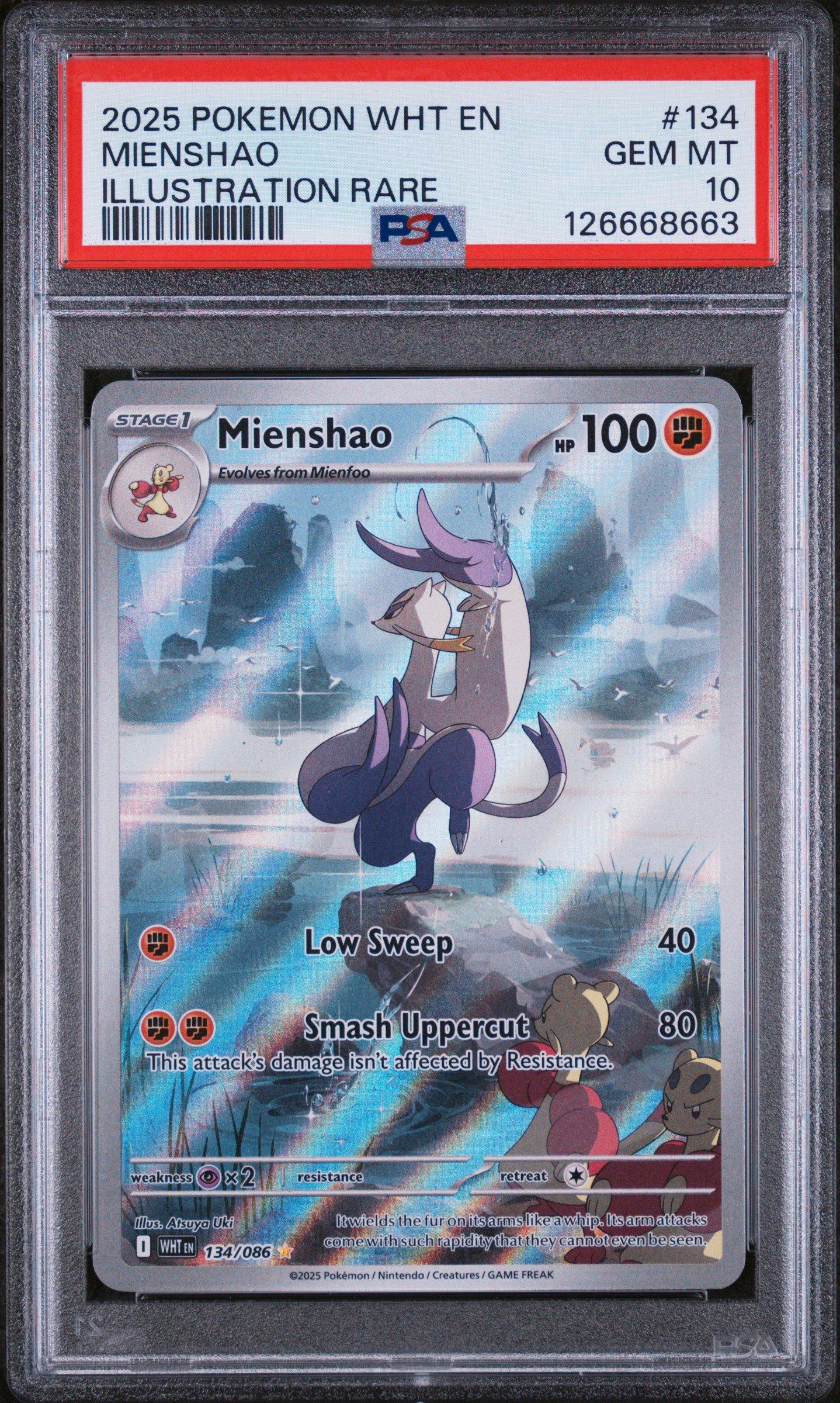 pokemon mienshao card Mienshao 2025 Pokemon White Flare 134/086 Illustration Rare