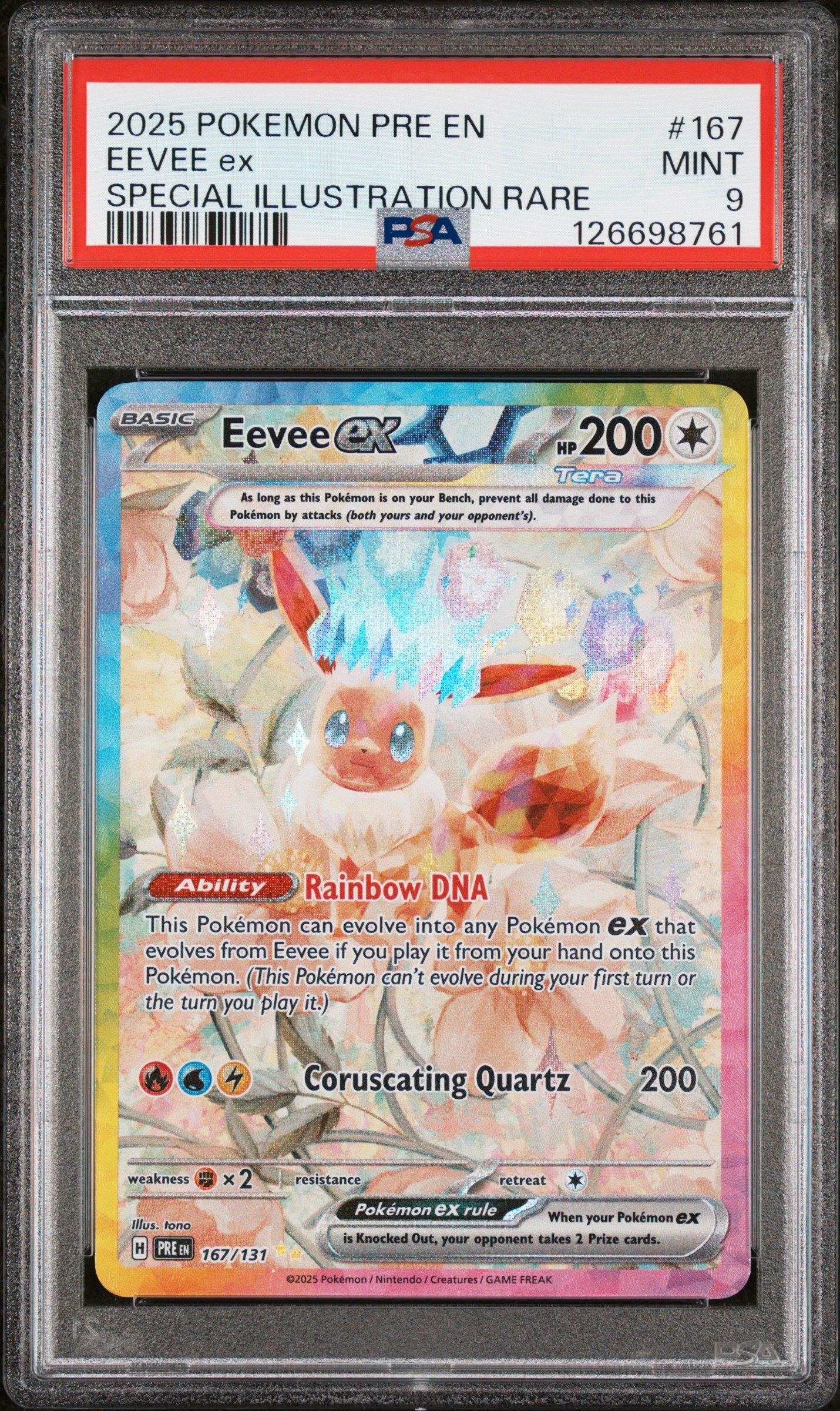 all eevee evolutions pokemon cards ex PSA 10 Eevee ex Surprise Box Prismatic Evolutions #075 Pokemon card –  GorillaTCG