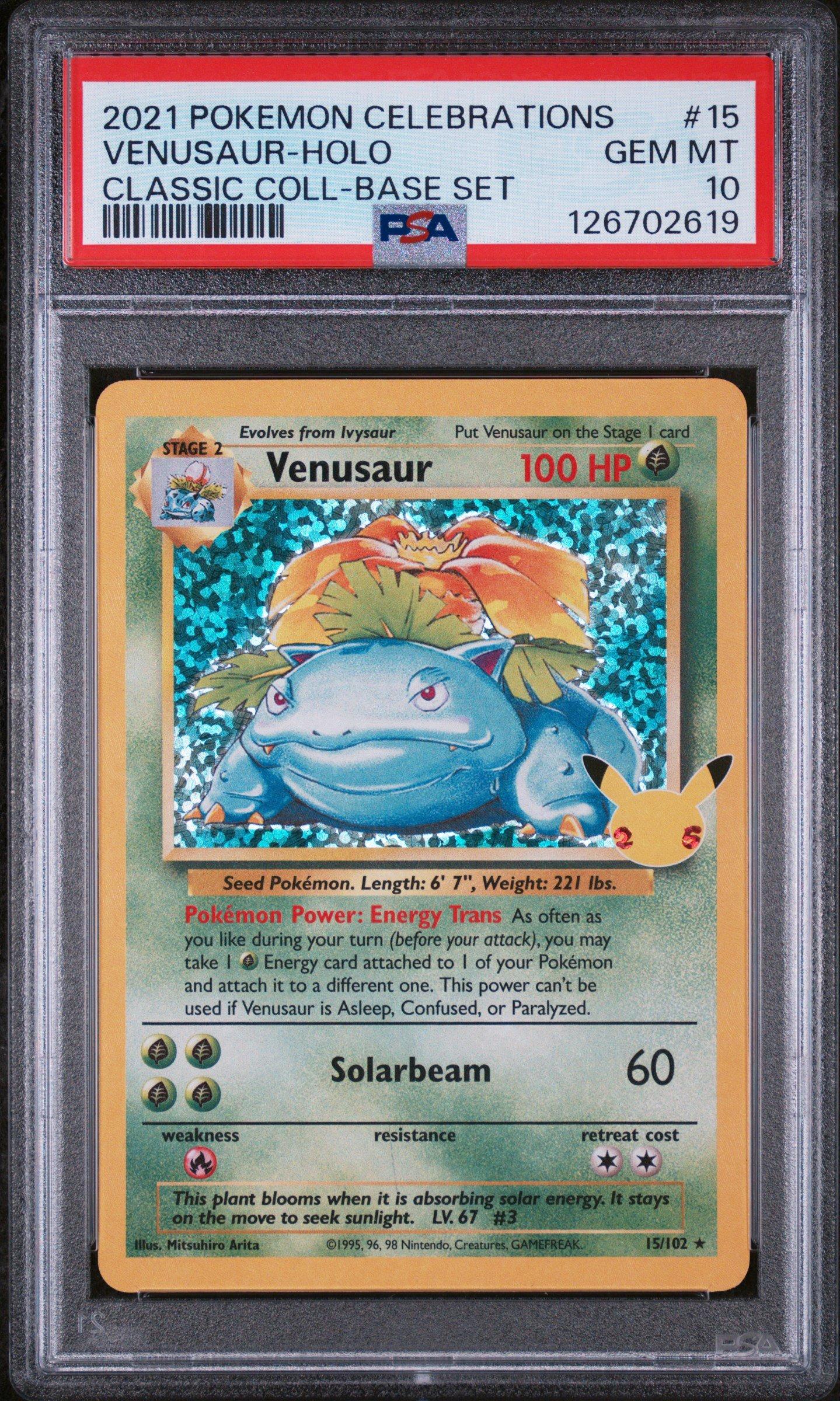2021 Pokemon Celebrations Classic Collection 15 Venusaur-holo PSA
