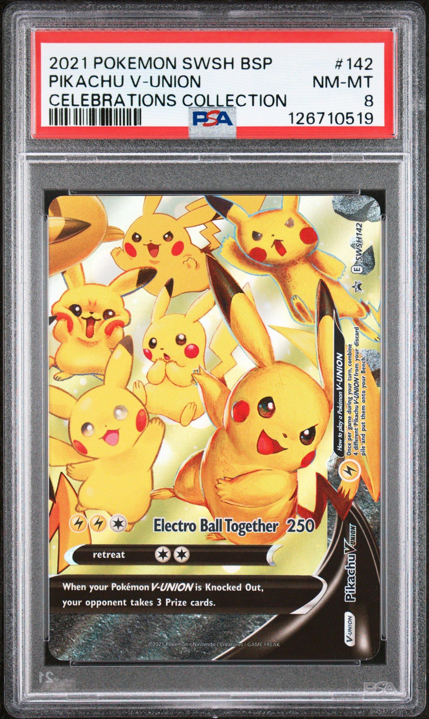 【PSA10 4連番】2021 POKEMON PIKACHU V UNION 2021 Pokemon Swsh Black Star Promo 142 Pikachu V-union