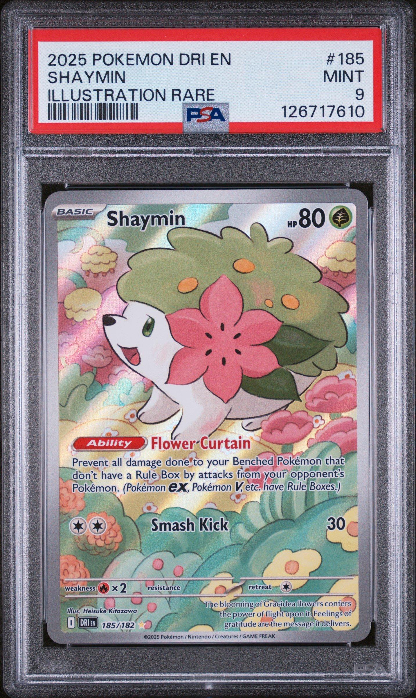 2025 Pokemon Dri En-destined Rivals 185 Shaymin Illustration Rare 