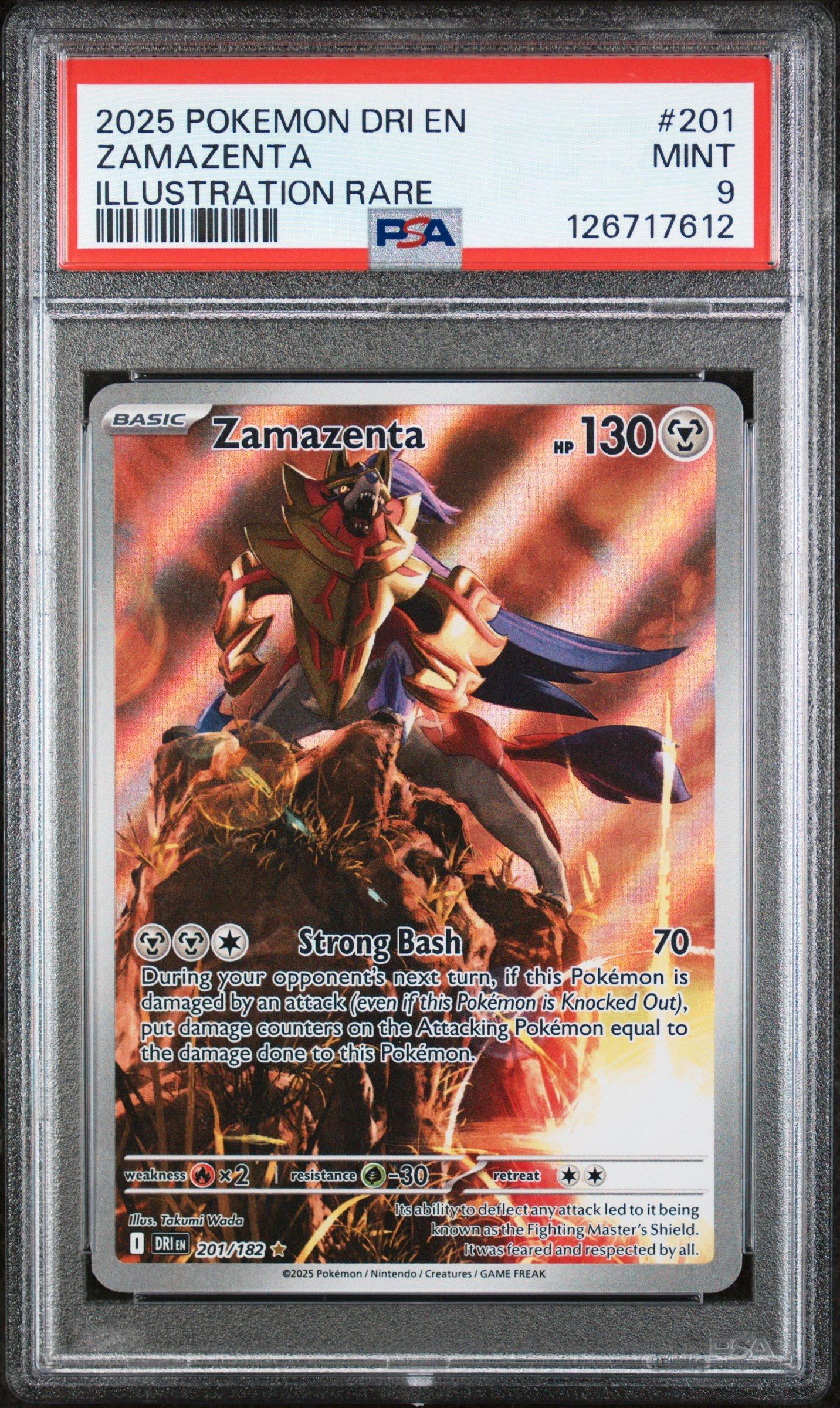 2025 Pokemon Dri En-destined Rivals 201 Zamazenta Illustration