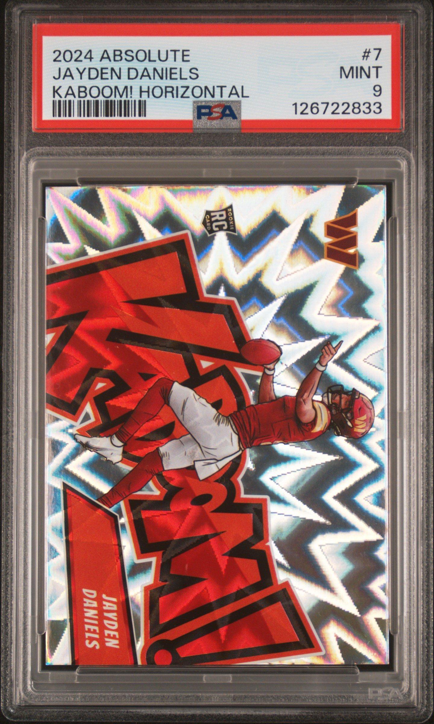 2024 Panini Absolute Kaboom! Horizontal 7 Jayden Daniels PSA 9