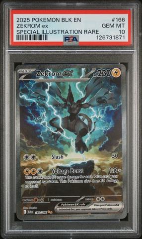 2025 Pokemon Blk En-black Bolt 166 Zekrom Ex Special Illustration