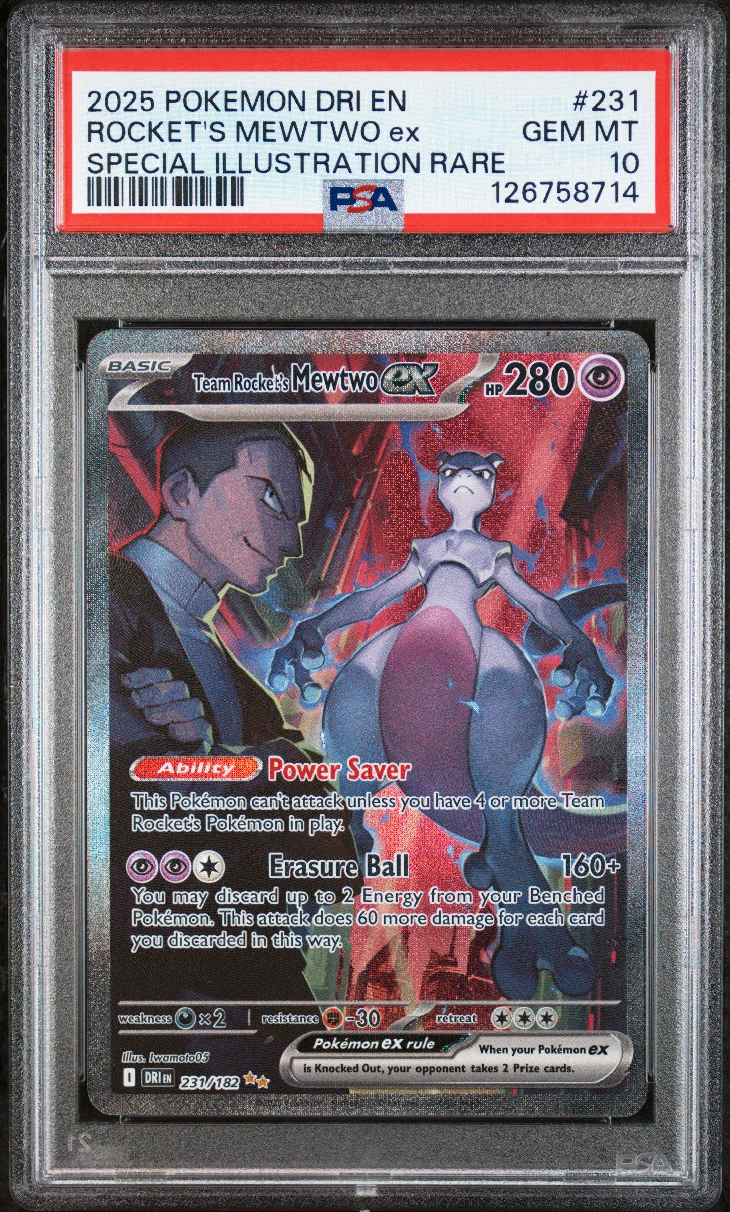 2025 Pokemon Dri En-destined Rivals 231 Team Rocket's Mewtwo Ex