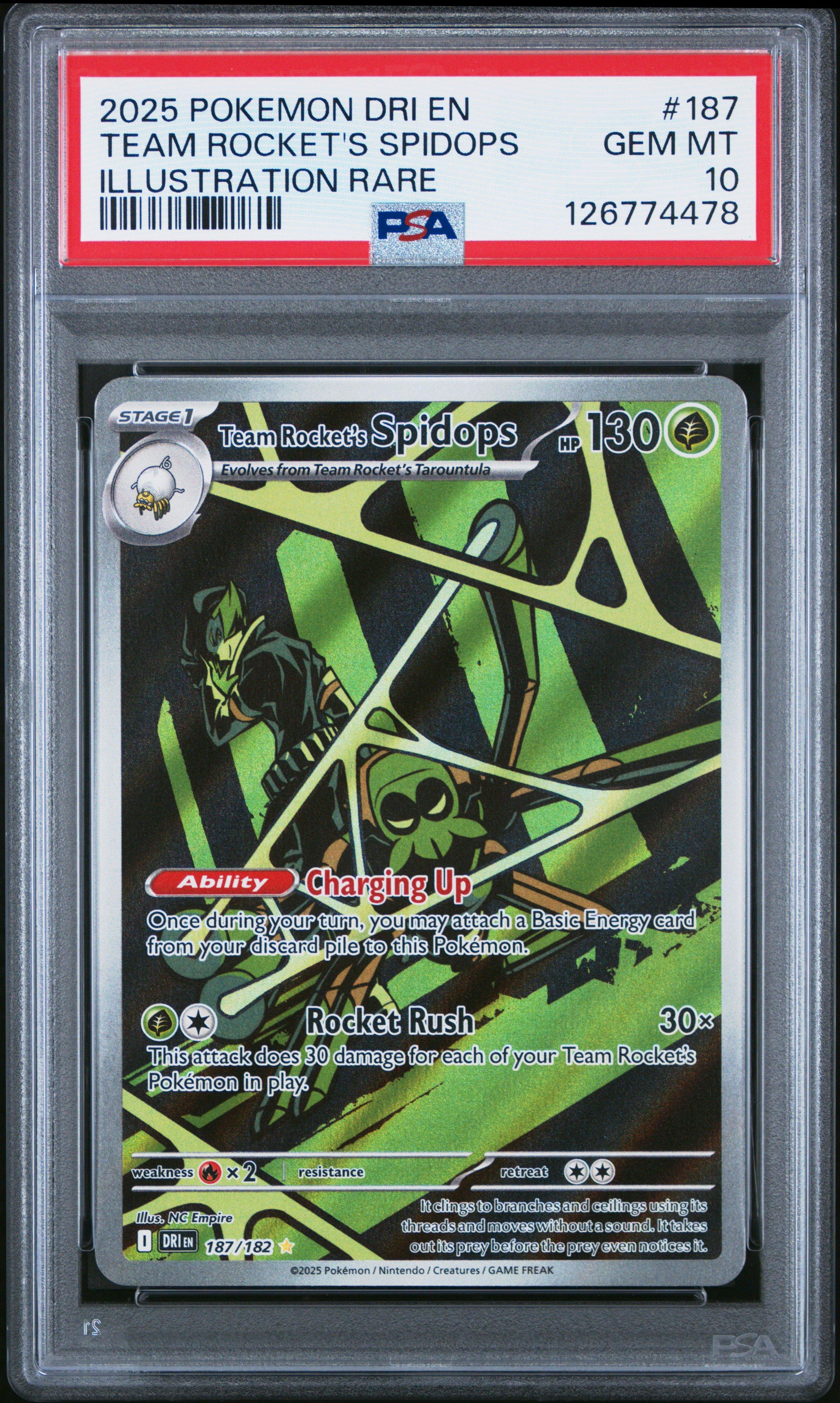 2025 Pokemon Dri En-destined Rivals 187 Team Rocket's Spidops