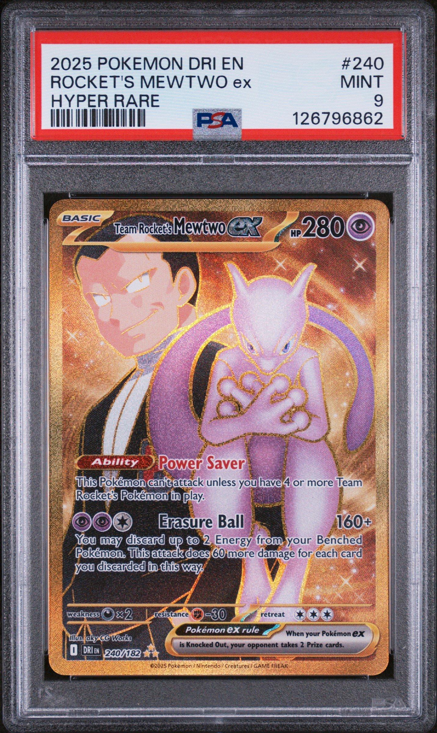 ポケモン リージョナル　バック 2025 Pokemon Dri En-destined Rivals 240 Team Rocket's Mewtwo Ex