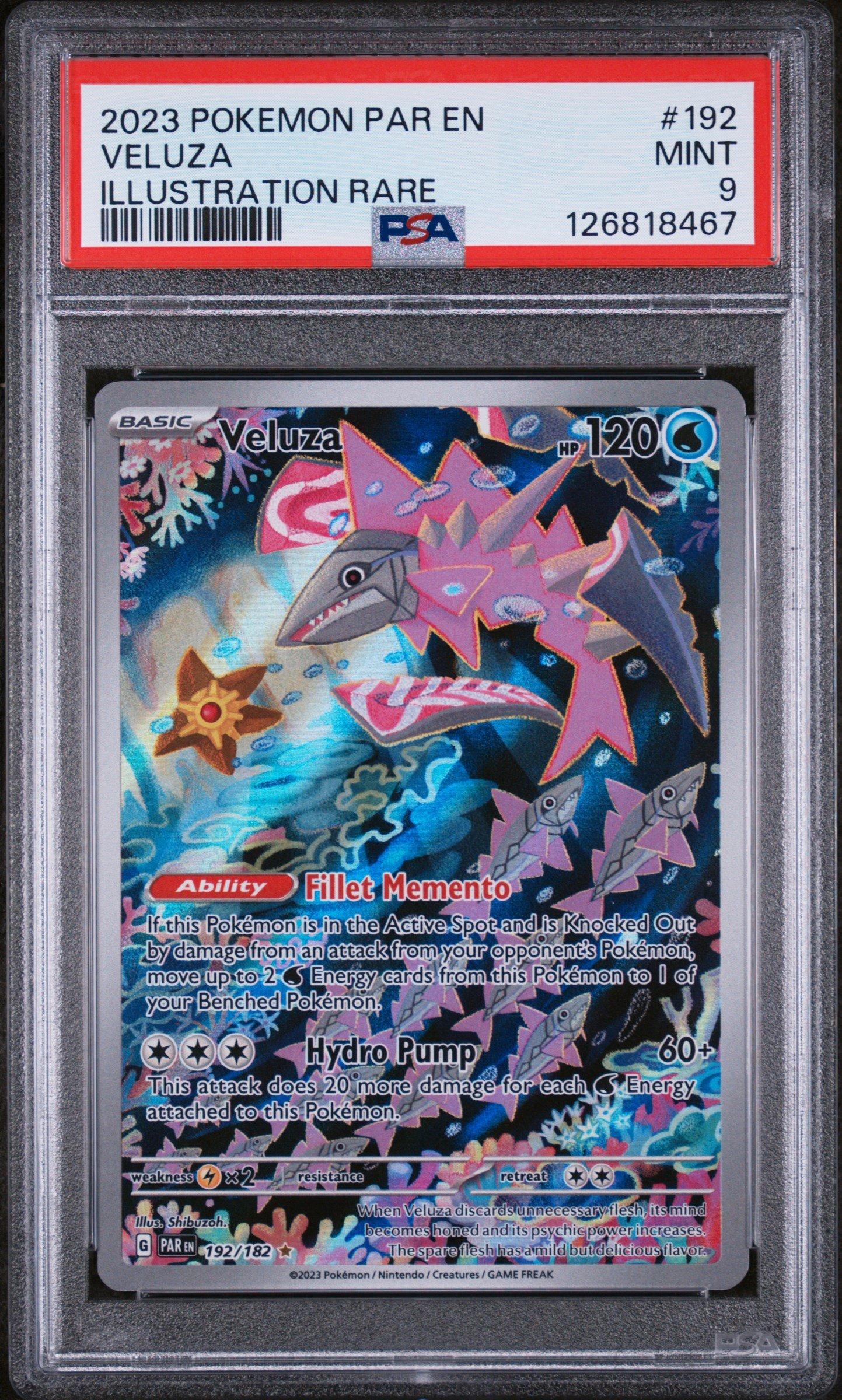 2023 Pokemon Par En-paradox Rift 192 Veluza Illustration Rare PSA 9