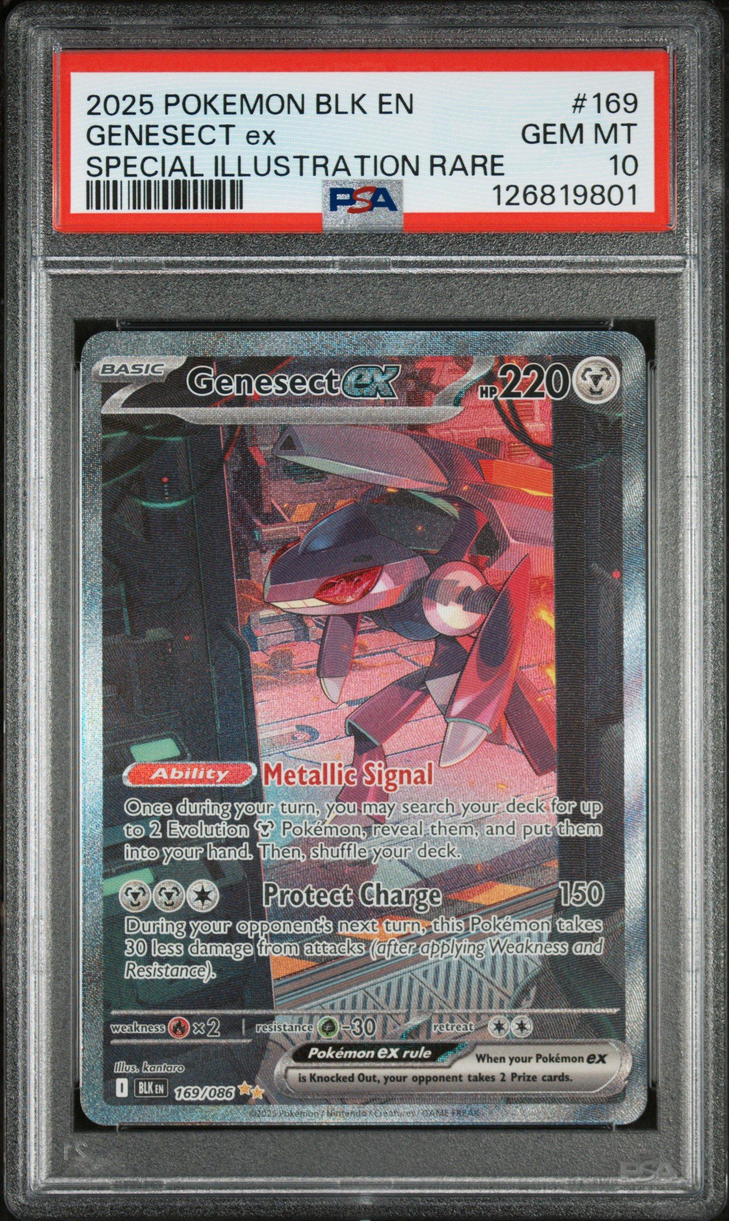 2025 ポケモン SV1B ゲノセクトEX PSA 10 2025 Pokemon Blk En-black Bolt 169 Genesect Ex Special
