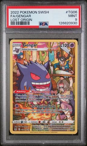 2022 Pokemon Sword & Shield Lost Origin Tg06 Full Art/gengar PSA 9