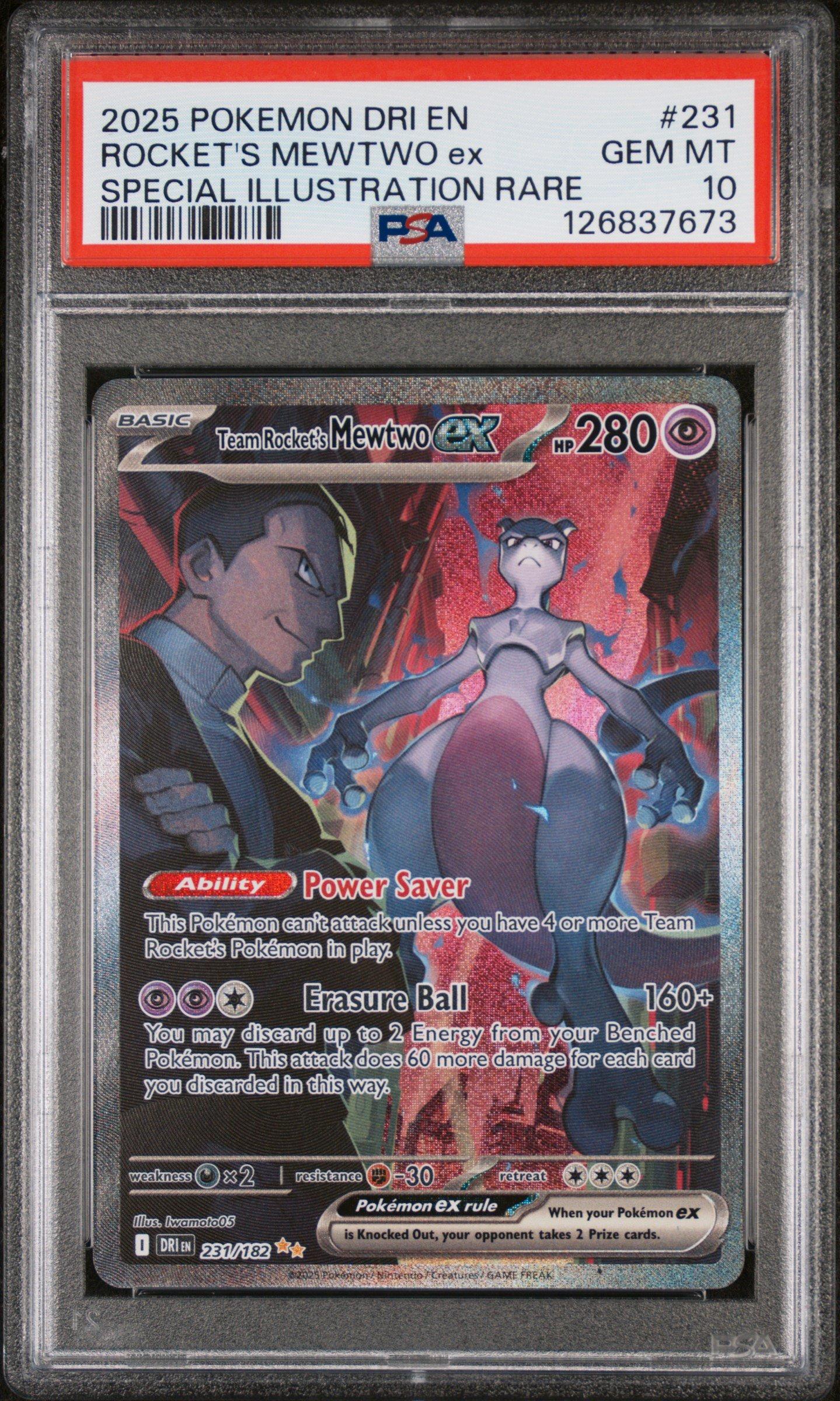 2025 Pokemon Dri En-destined Rivals 231 Team Rocket's Mewtwo Ex