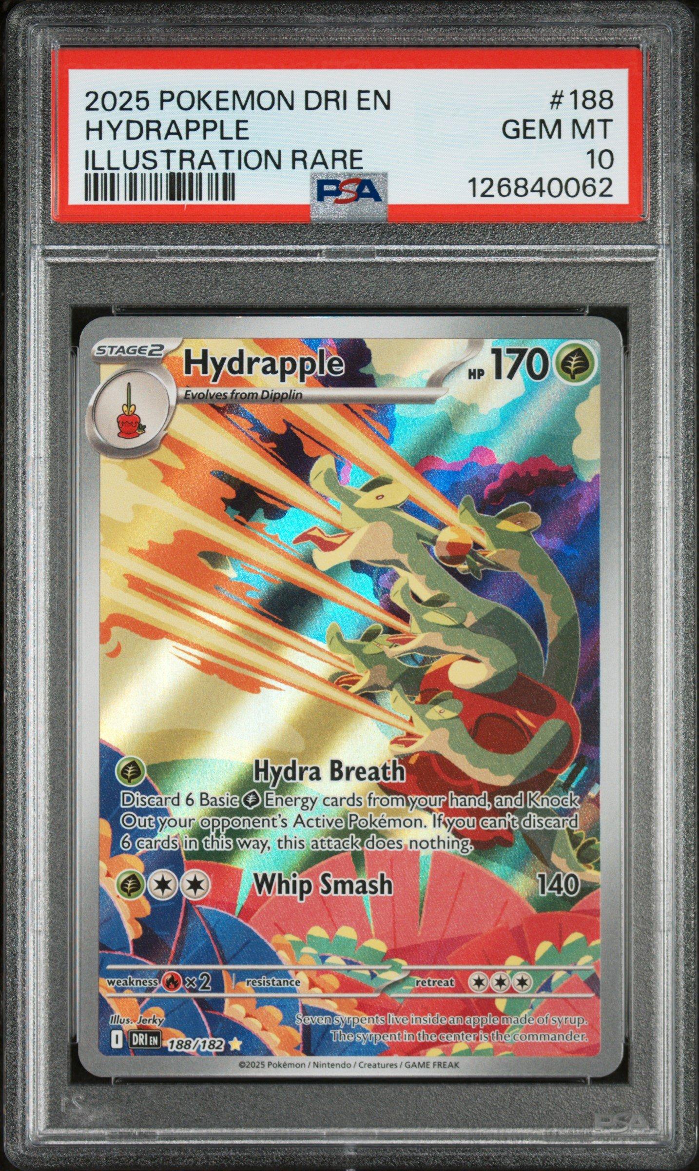 2025 Pokemon Dri En-destined Rivals 188 Hydrapple Illustration