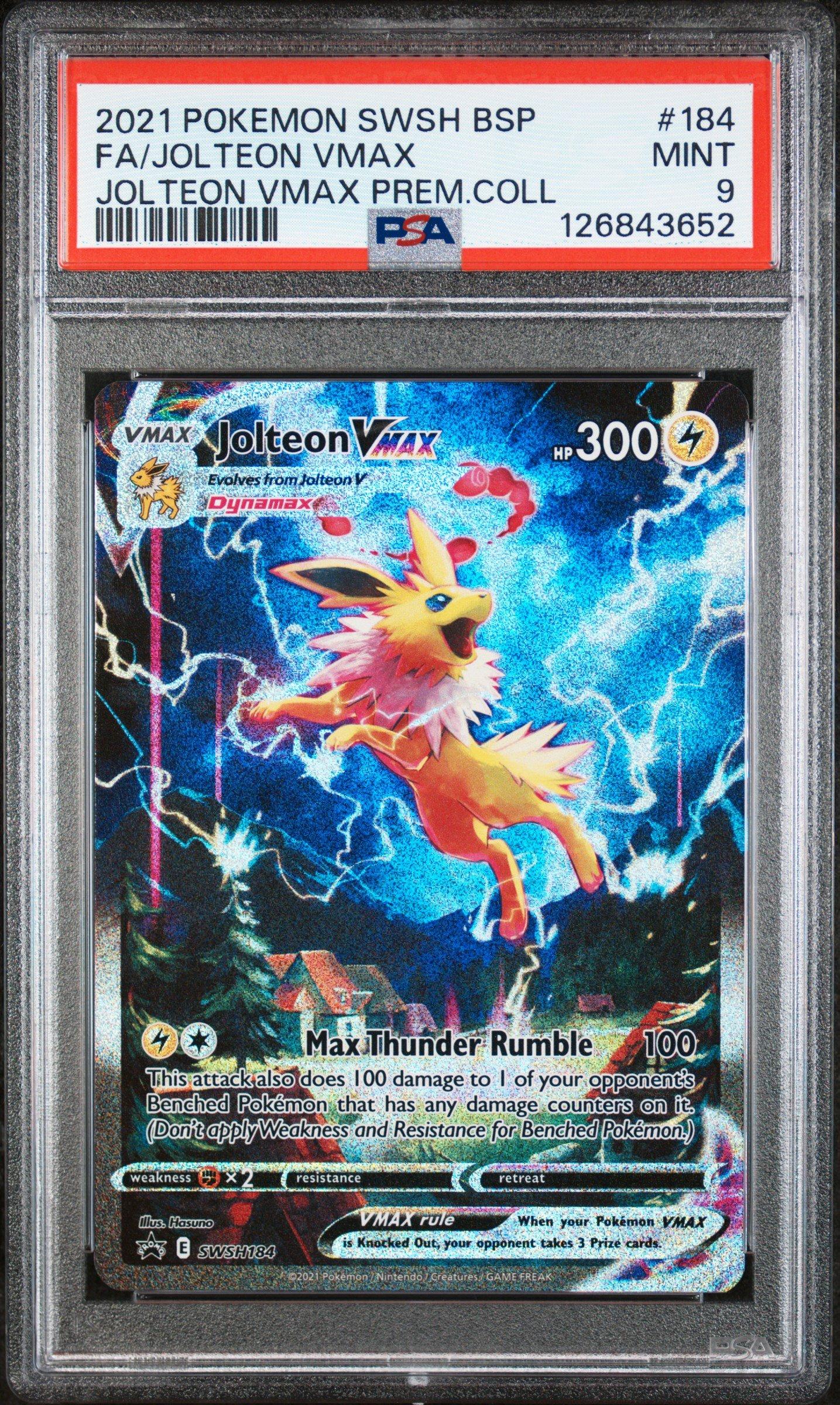 2021 Pokemon Swsh Black Star Promo 184 Full Art/jolteon Vmax 
