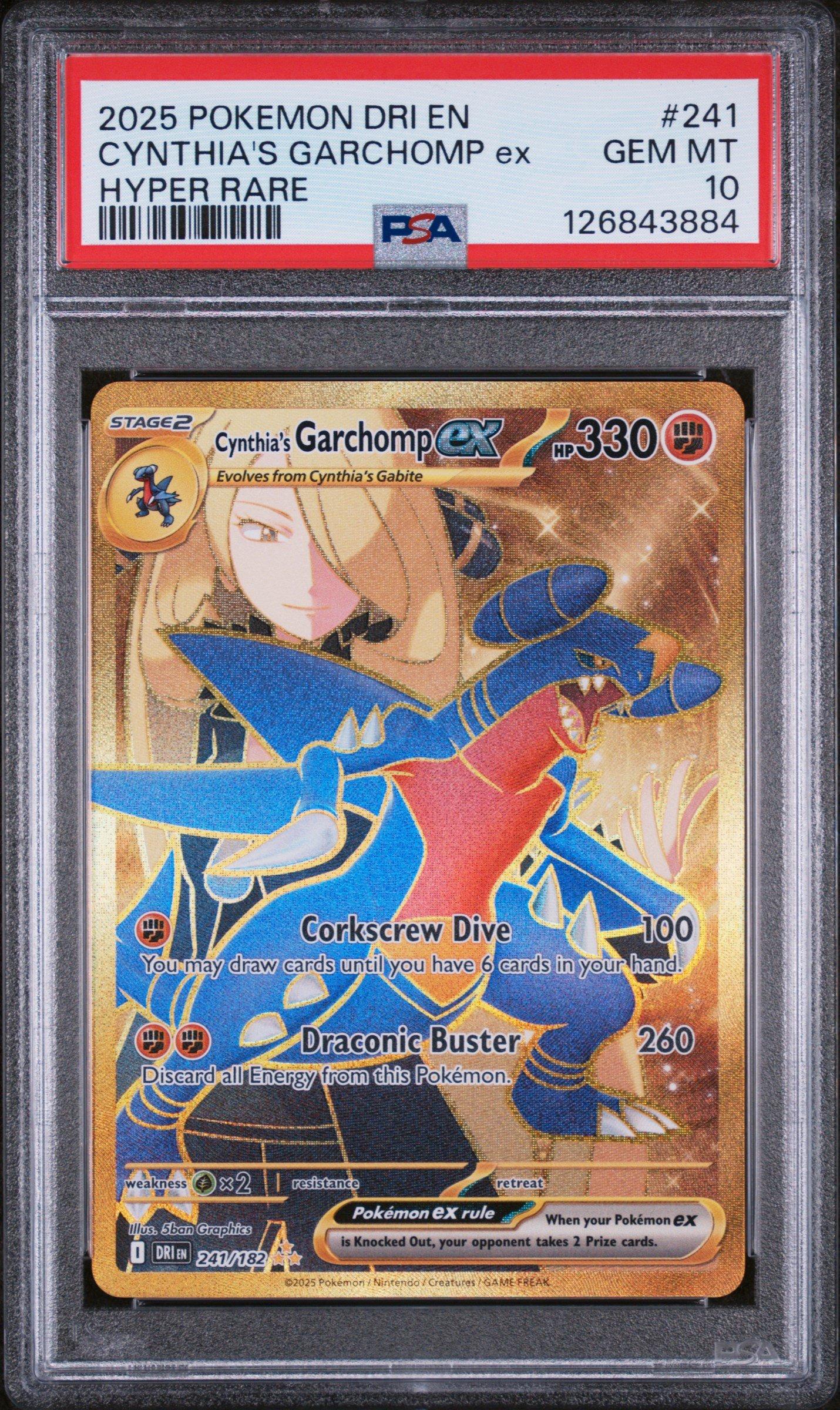 2025 Pokemon Dri En-destined Rivals 241 Cynthia's Garchomp Ex