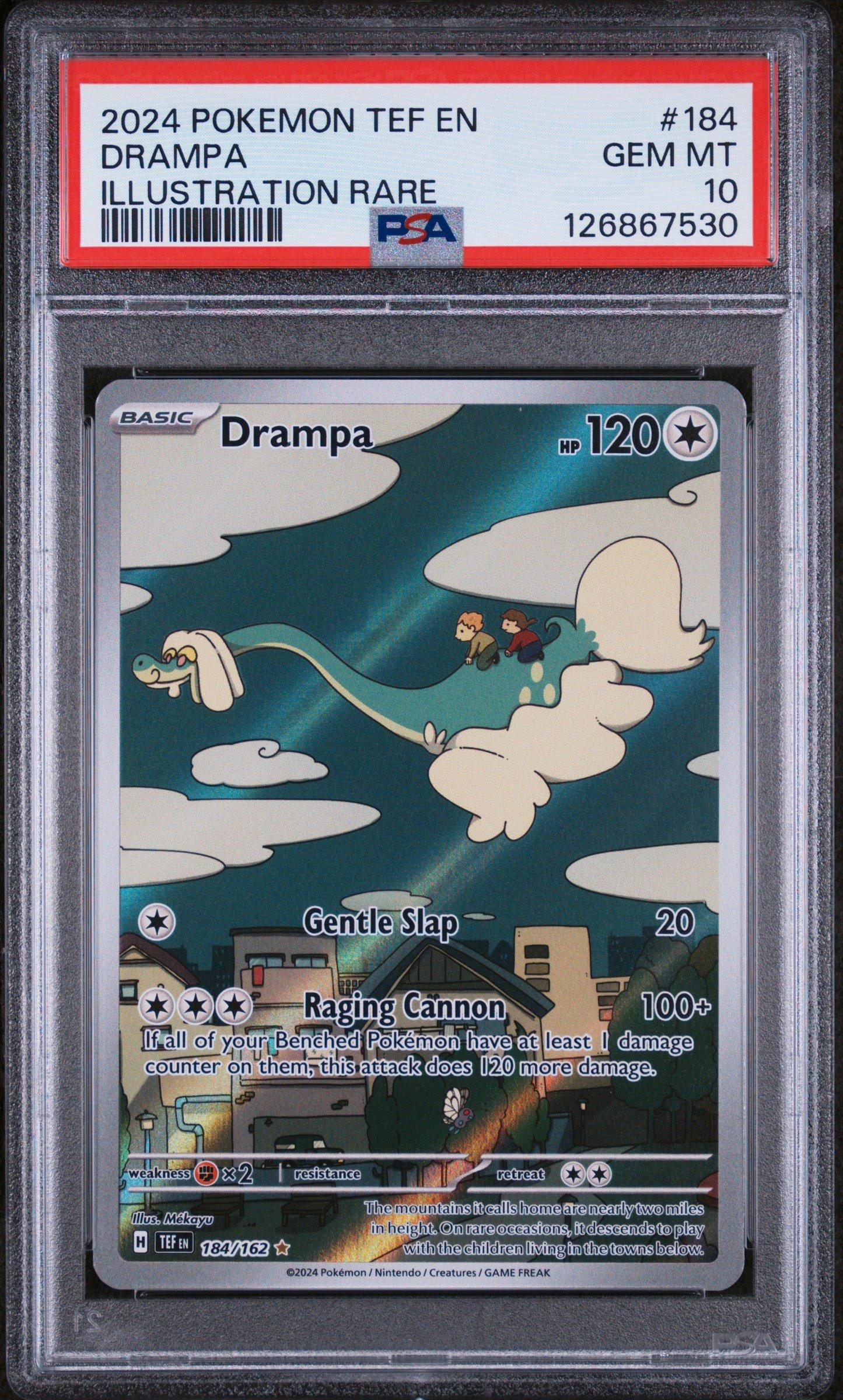 2024 Pokemon Tef En-temporal Forces 184 Drampa Illustration Rare PSA 10  Graded Card | GameStop