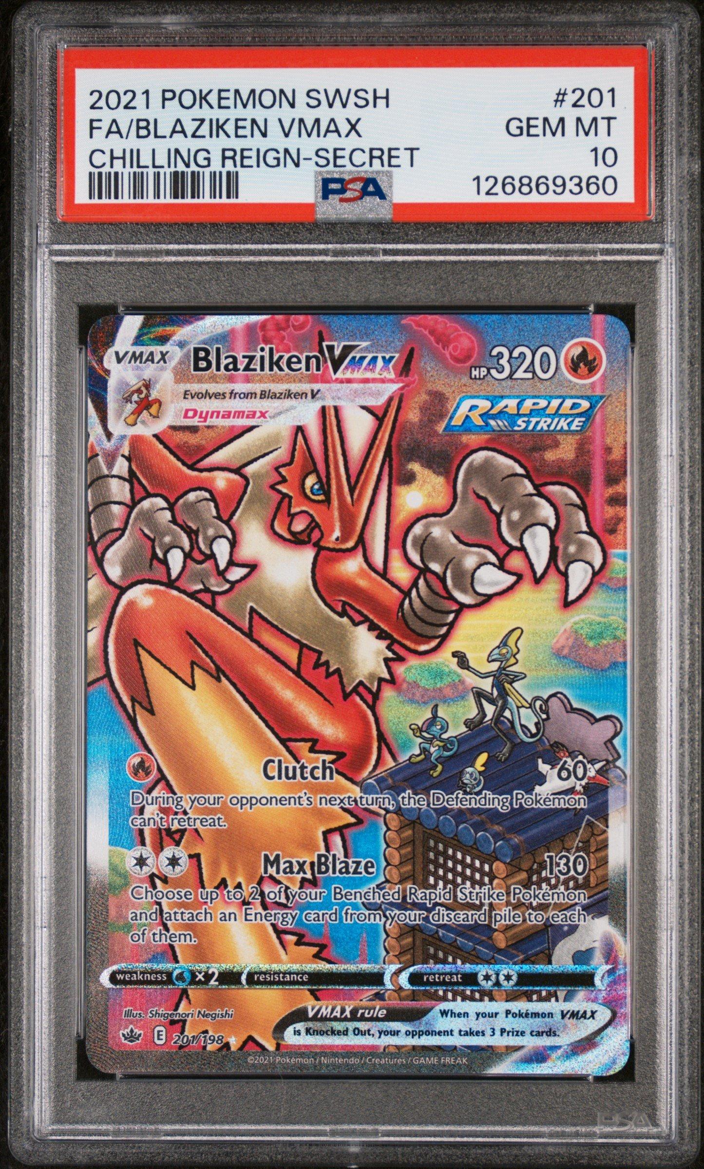 2021 Pokemon Sword & Shield Chilling Reign 201 Full Art/blaziken