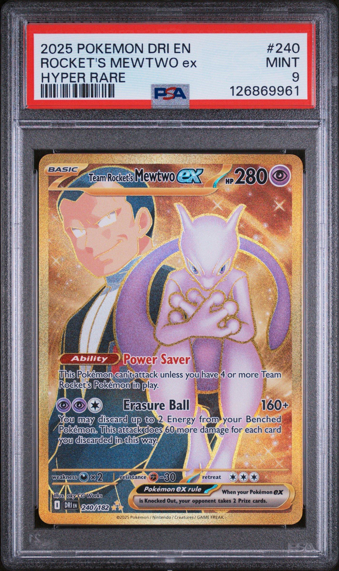 2025 Pokemon Dri En-destined Rivals 240 Team Rocket's Mewtwo Ex