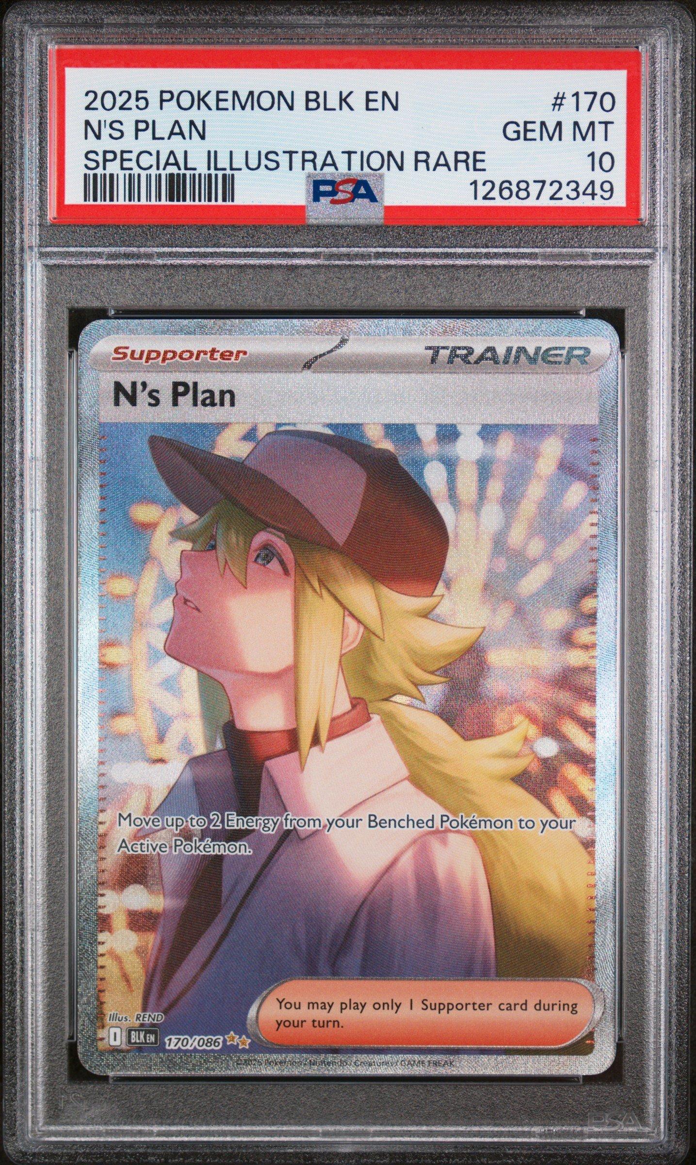 2025 Pokemon Blk En-black Bolt 170 N's Plan Special Illustration