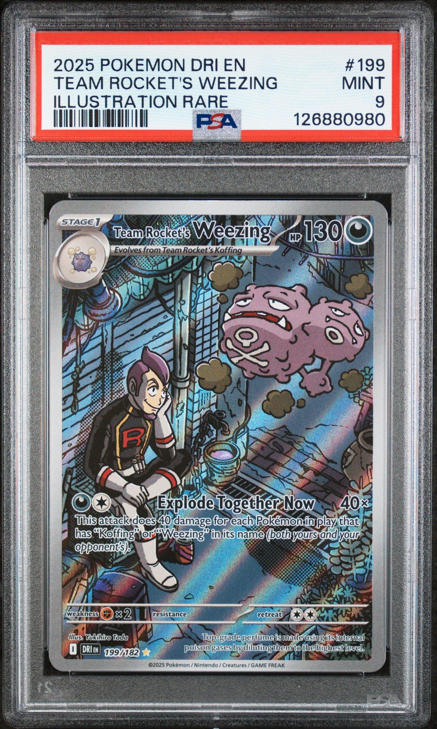 【PSA10】ウインディ：Pokémon Trading イラストレーション 2025 Pokemon Dri En-destined Rivals 199 Team Rocket's Weezing