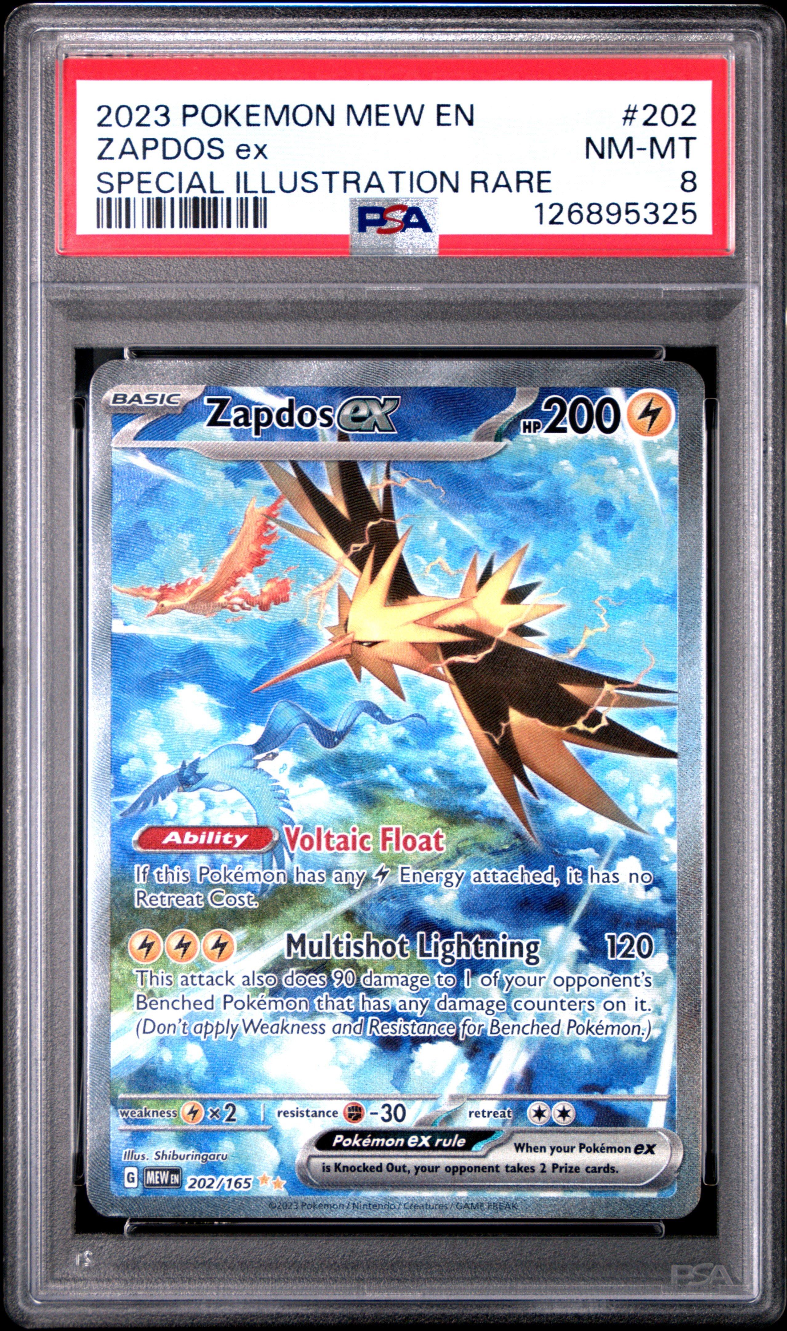 2023 Pokemon Mew En-151 202 Zapdos Ex Special Illustration Rare