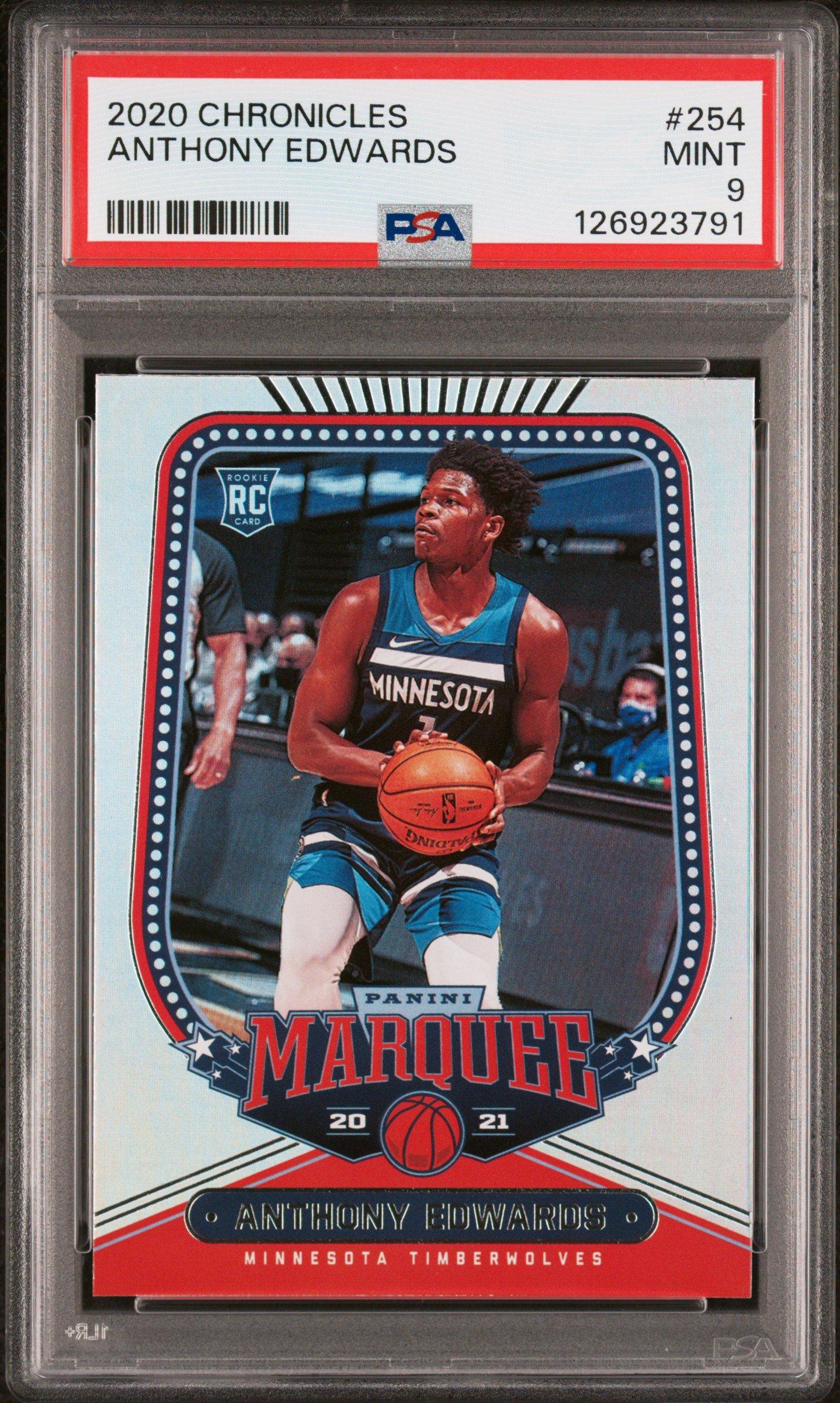 2020 Panini Chronicles 254 Anthony Edwards PSA 9 Graded Card 