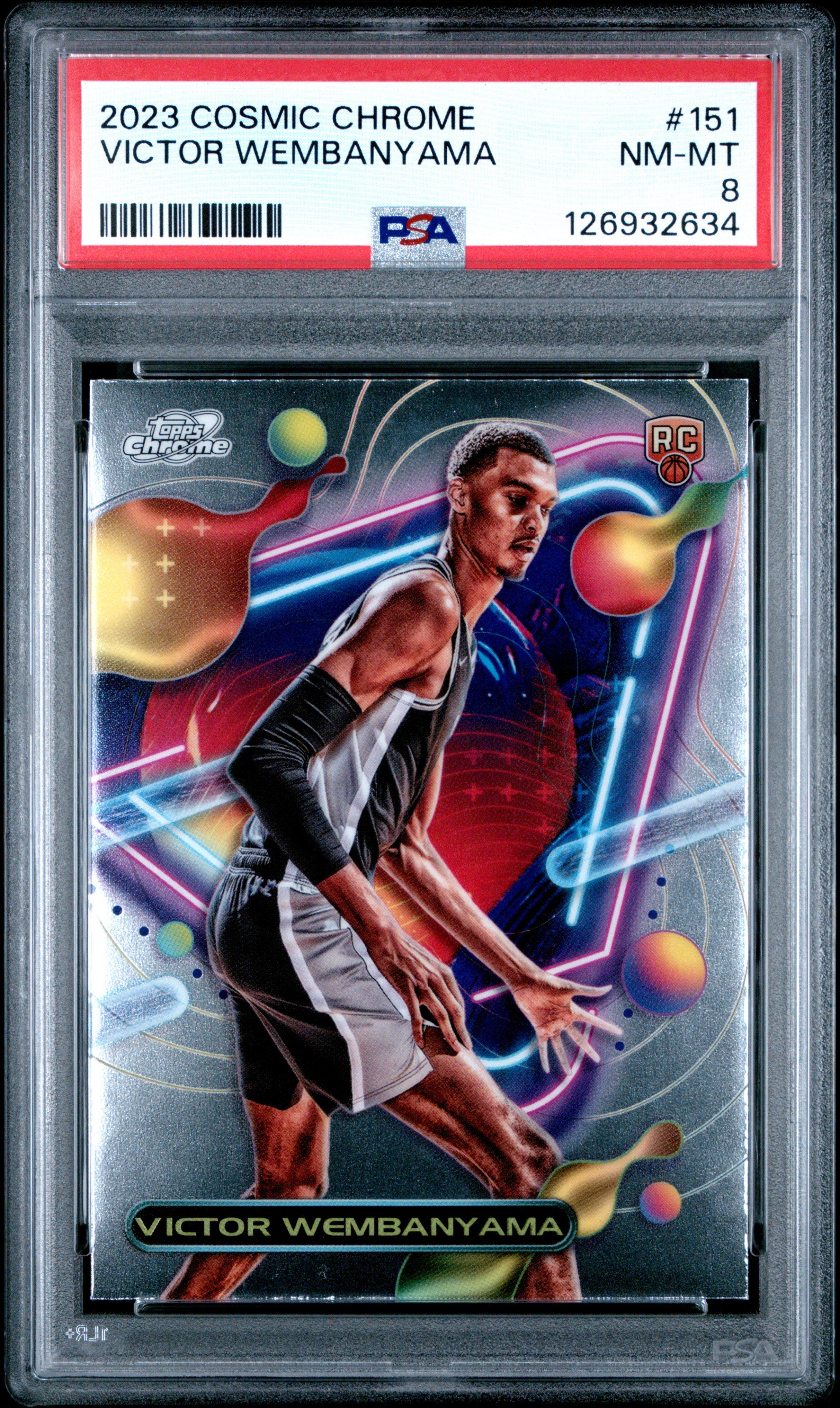 2023 Topps Cosmic Chrome 151 Victor Wembanyama PSA 8 Graded Card