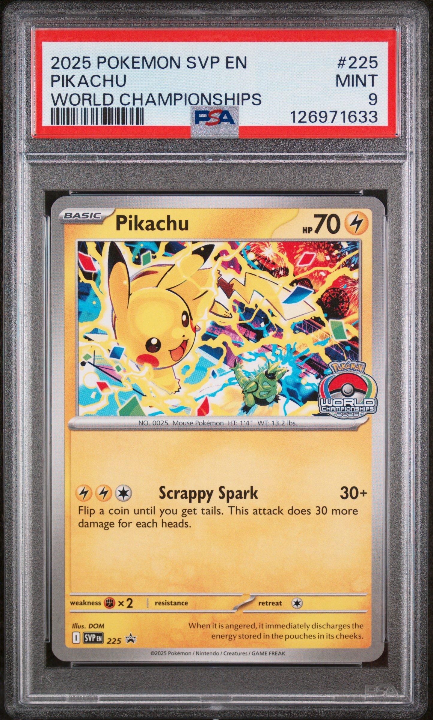 2025 Pokemon Svp En-sv Black Star Promo 225 Pikachu World