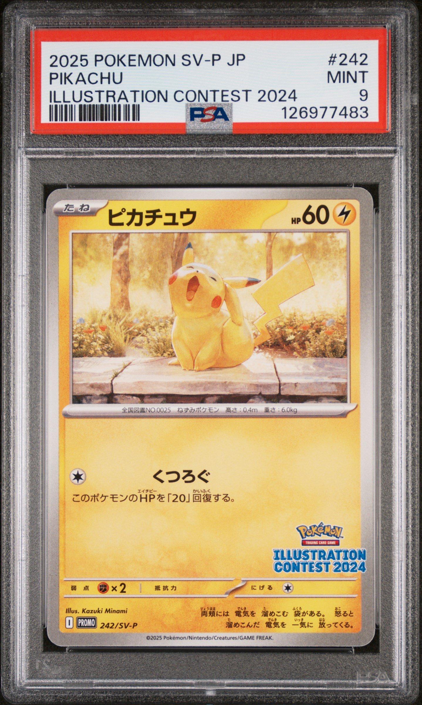 2025 Pokemon Japanese Sv-p Promo 242 Pikachu Illustration Contest