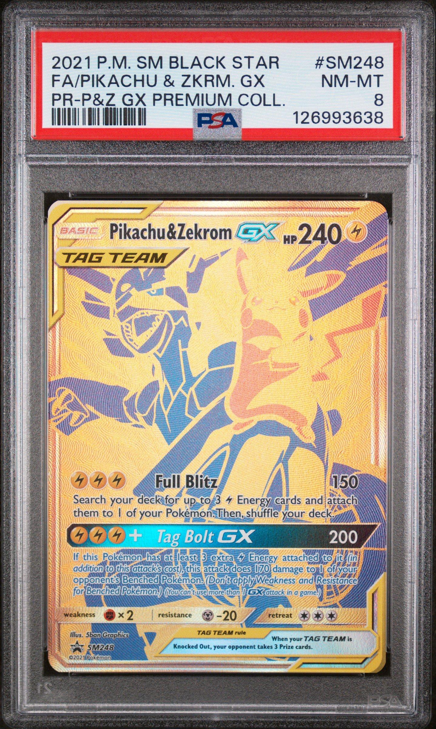 2021 Pokemon Sm Black Star Promo Sm248 Full Art/pikachu & Zekrom