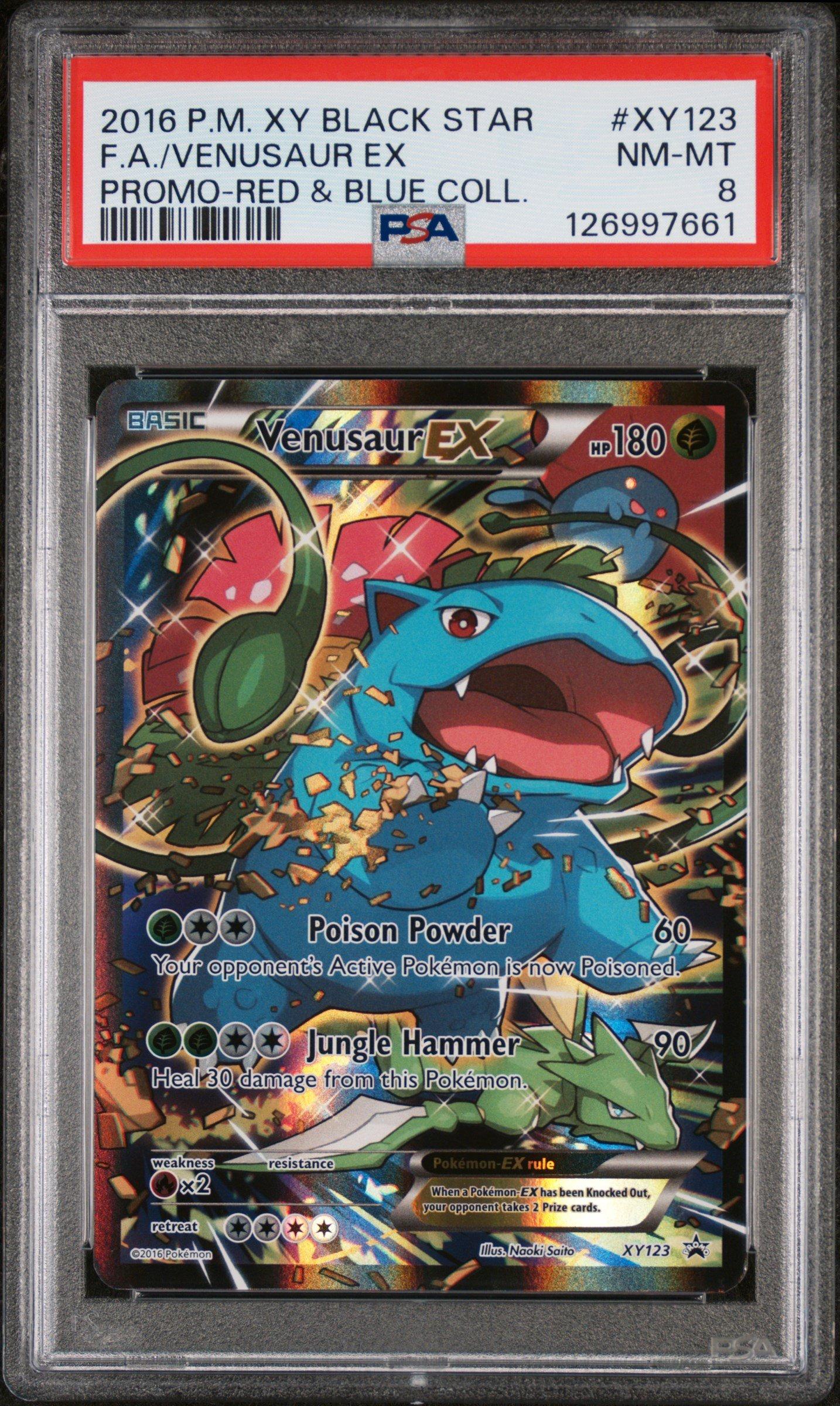 2016 Pokemon Xy Black Star Promo Xy123 Full Art/venusaur Ex Red