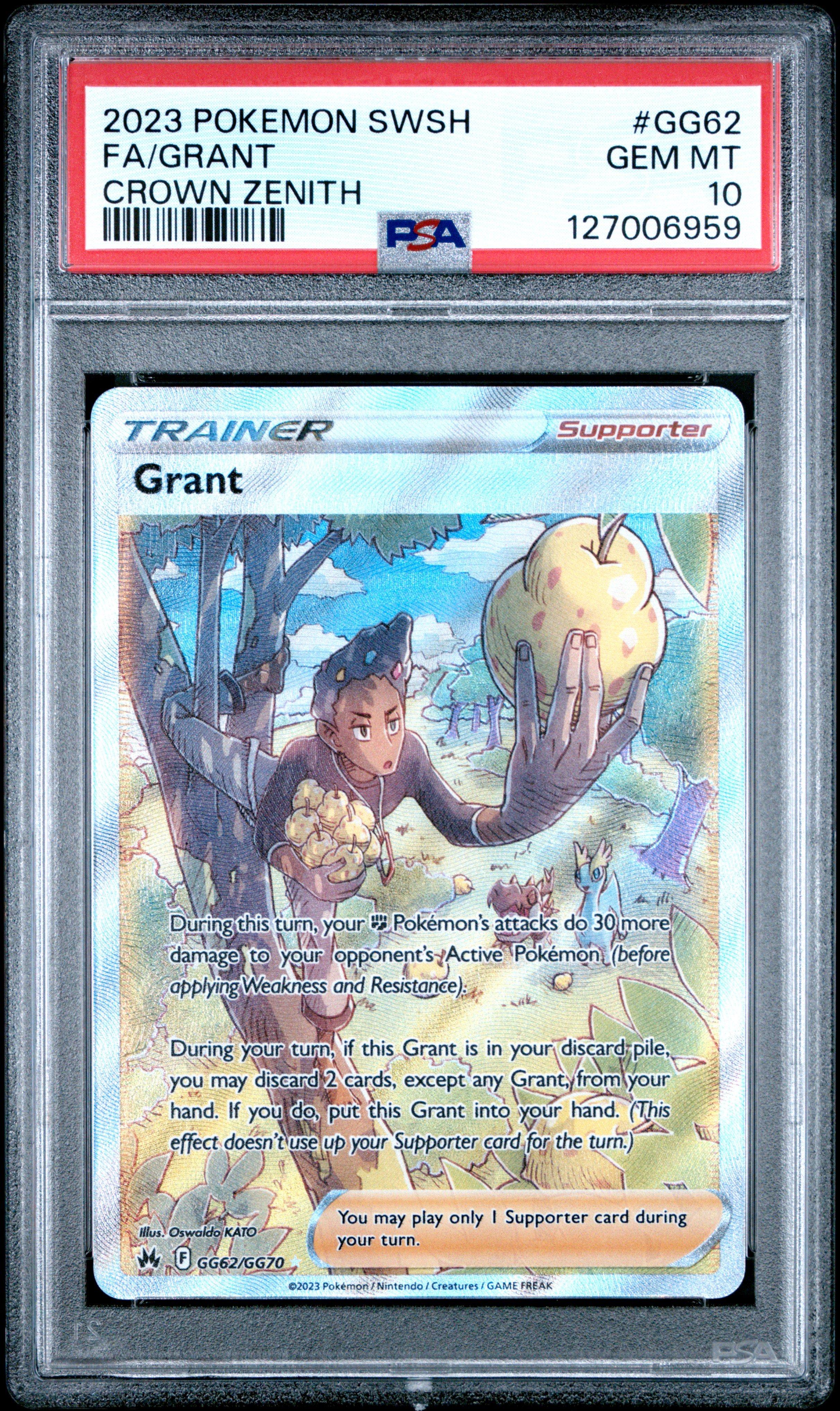2023 Pokemon Sword And Shield Crown Zenith Gg62 Full Art/grant PSA