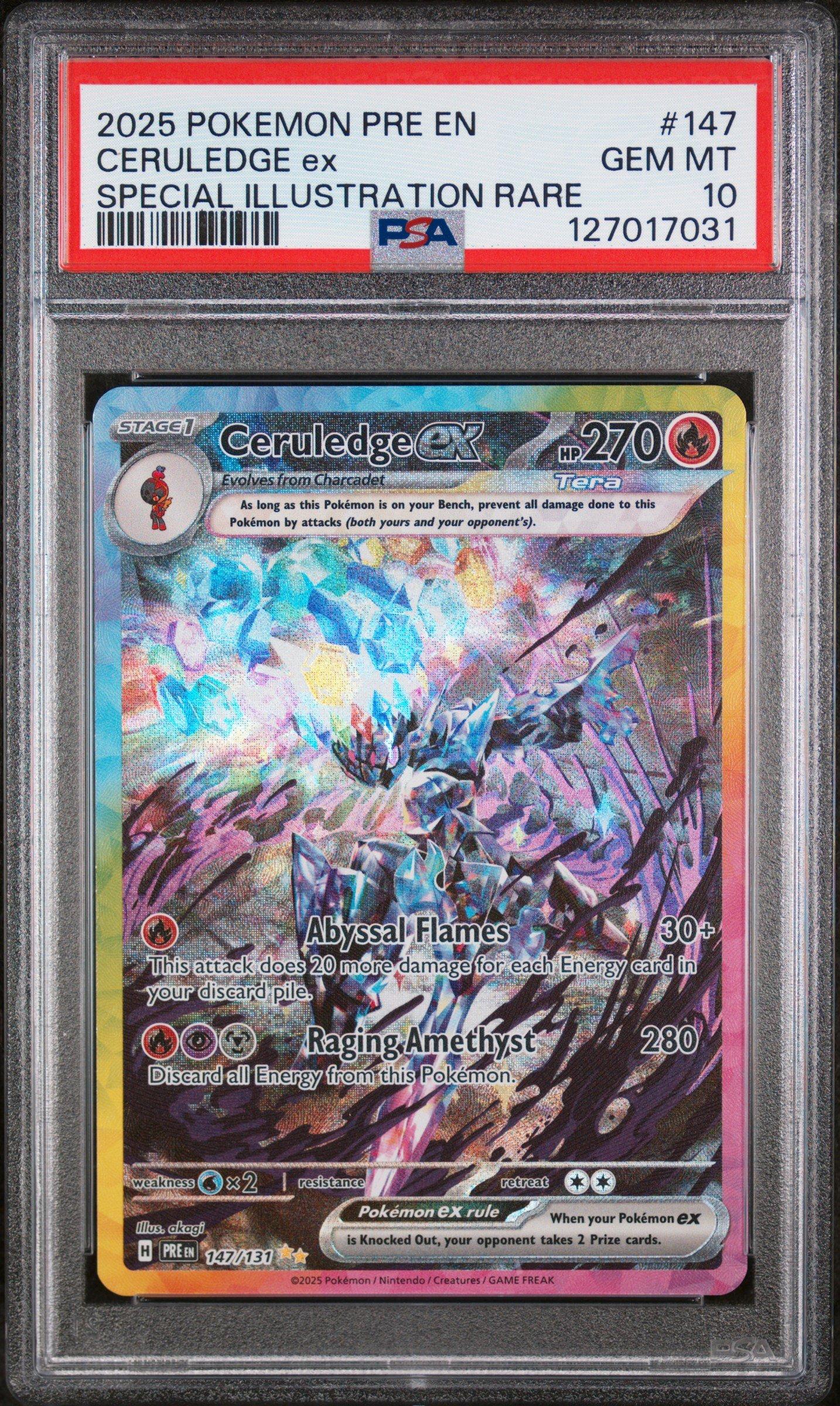2025 Pokemon Pre En-prismatic Evolutions 147 Ceruledge Ex Special