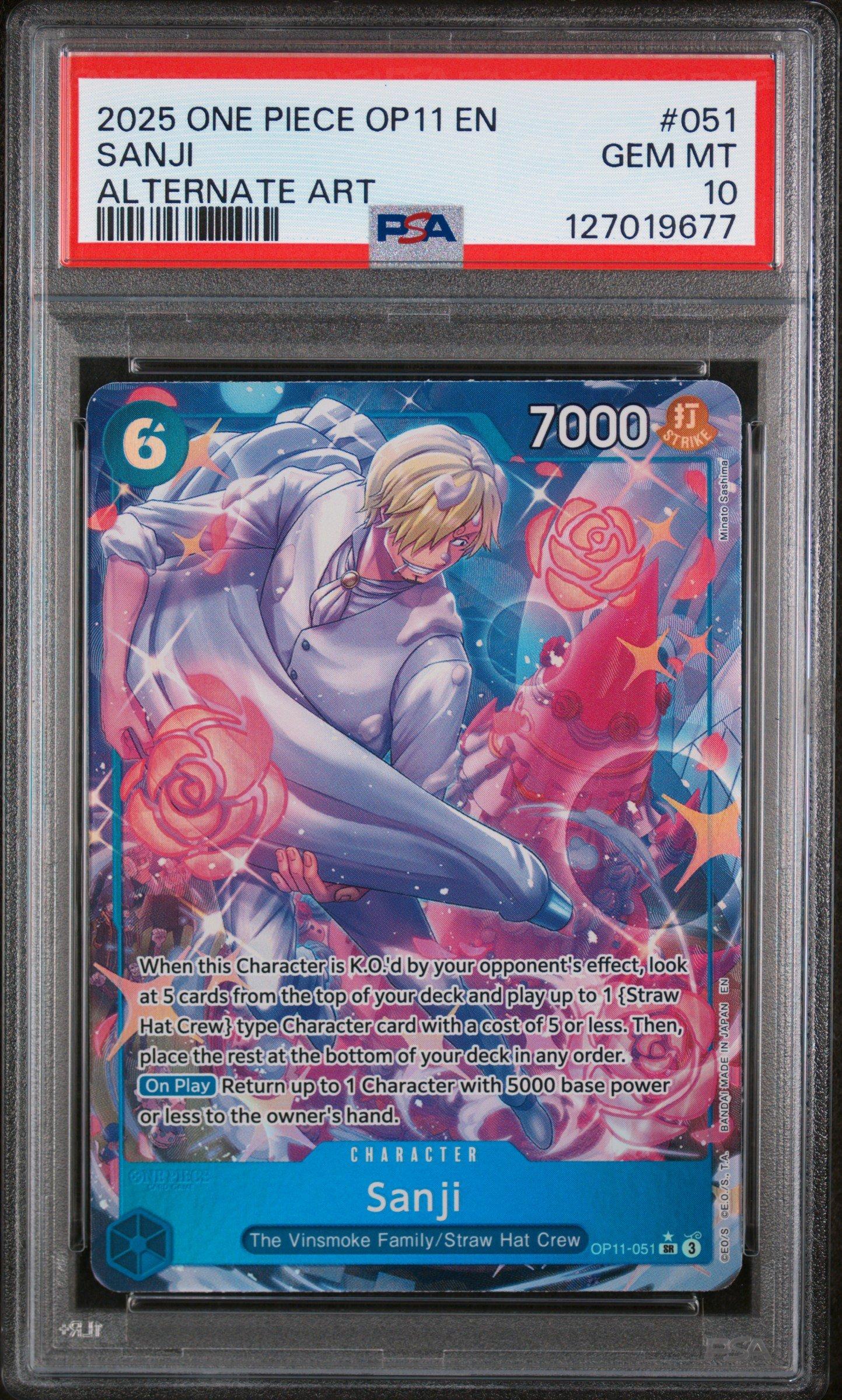 【PSA10】2025 ONE PIECE PRB02 SANJI コミパラ 2025 One Piece Op10-royal Blood 003 Sanji Special Alternate Art