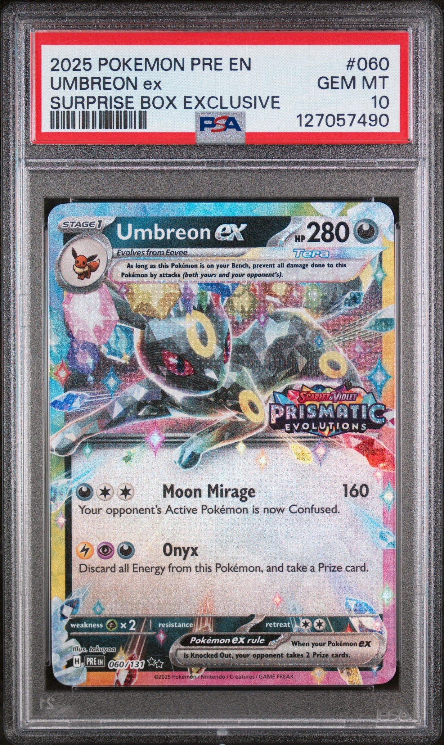 2025 Pokémon N24 PSAグレード付きカード 2025 Pokemon Pre En-prismatic Evolutions 060 Umbreon Ex Surprise