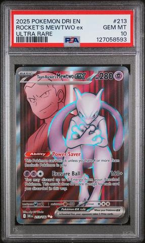 2025 Pokemon Dri En-destined Rivals 213 Team Rocket's Mewtwo Ex