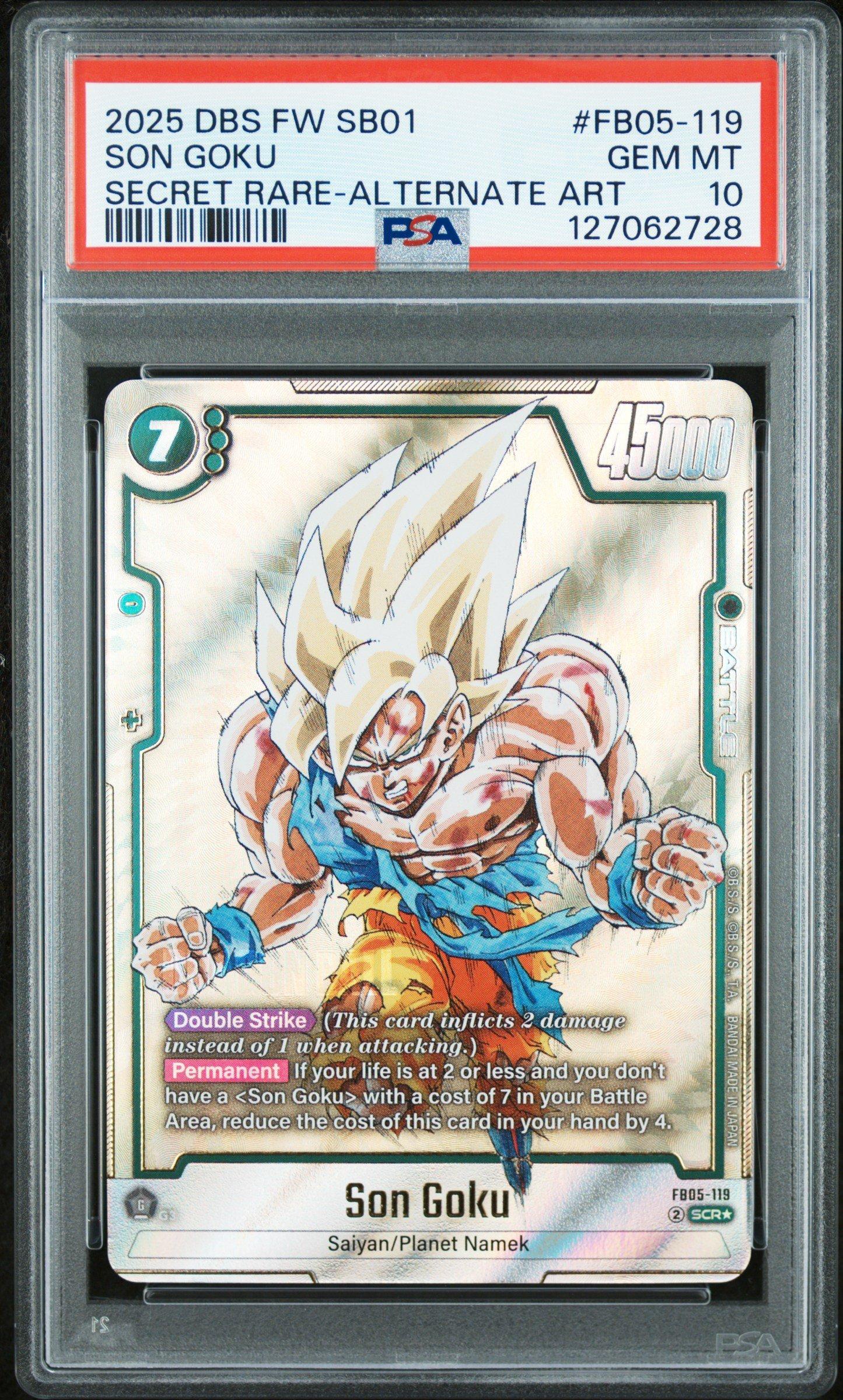 2025 Dragon Ball Super Card Game Fusion World Manga Booster 01 Fb05-119 Son Goku Secret Rare-alternate Art PSA 10