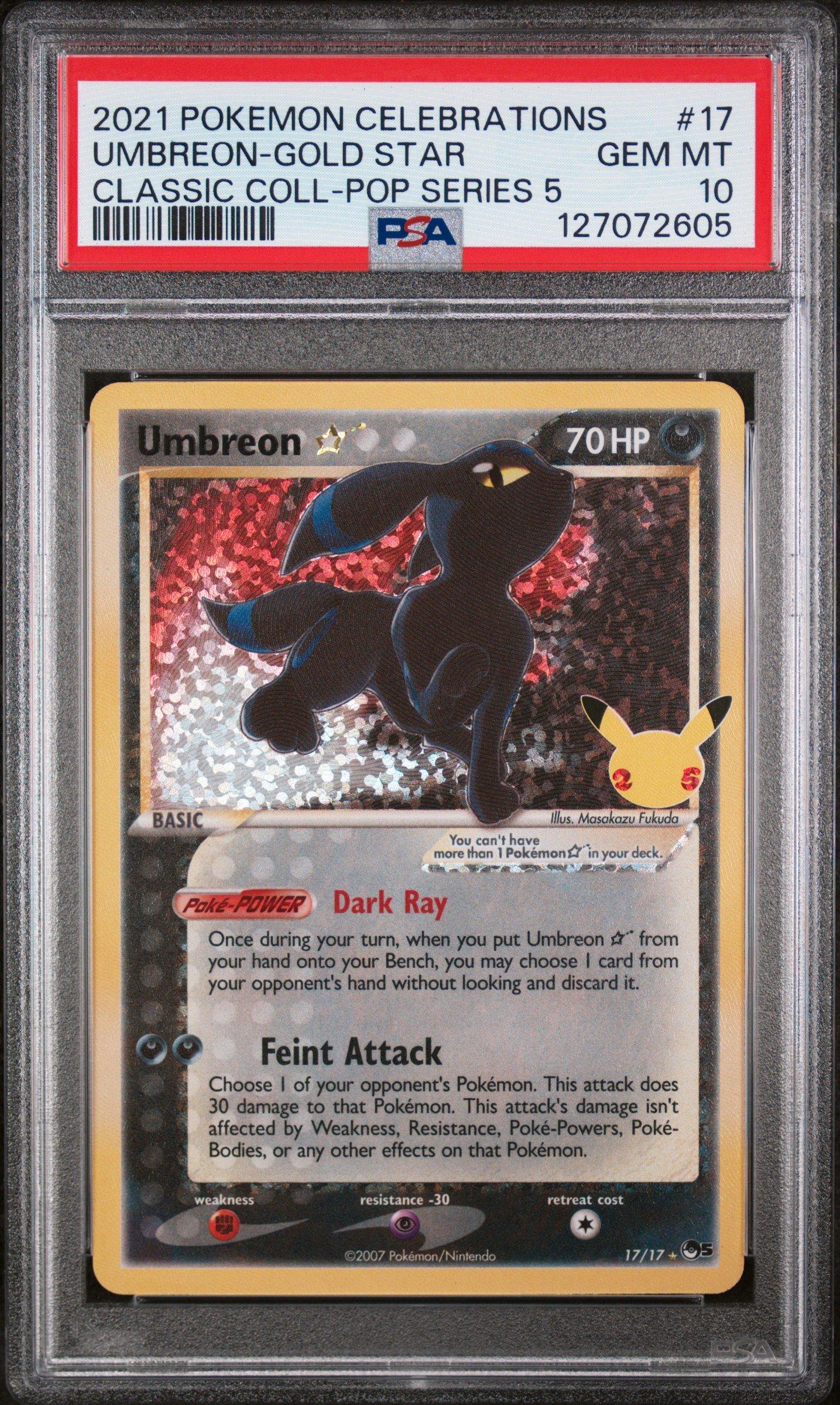 2021 Pokemon Celebrations Classic Collection 17 Umbreon-gold Star