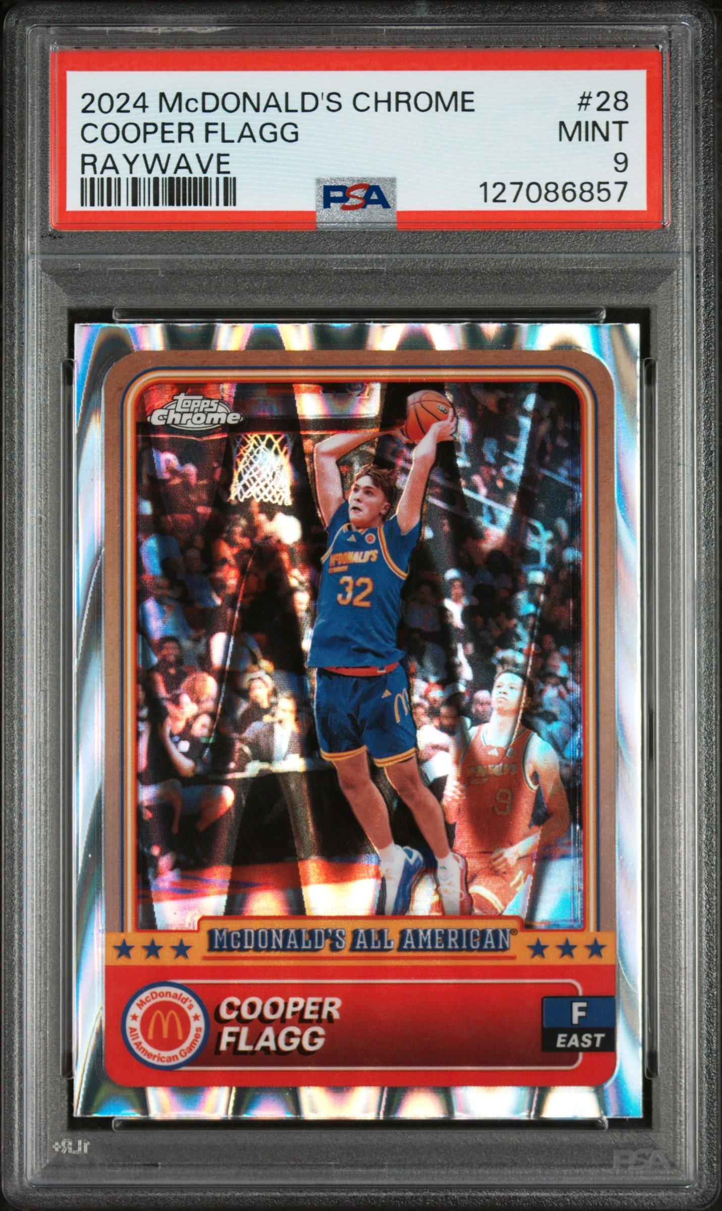 2024 Topps Chrome Mcdonald's All American 28 Cooper Flagg Raywave