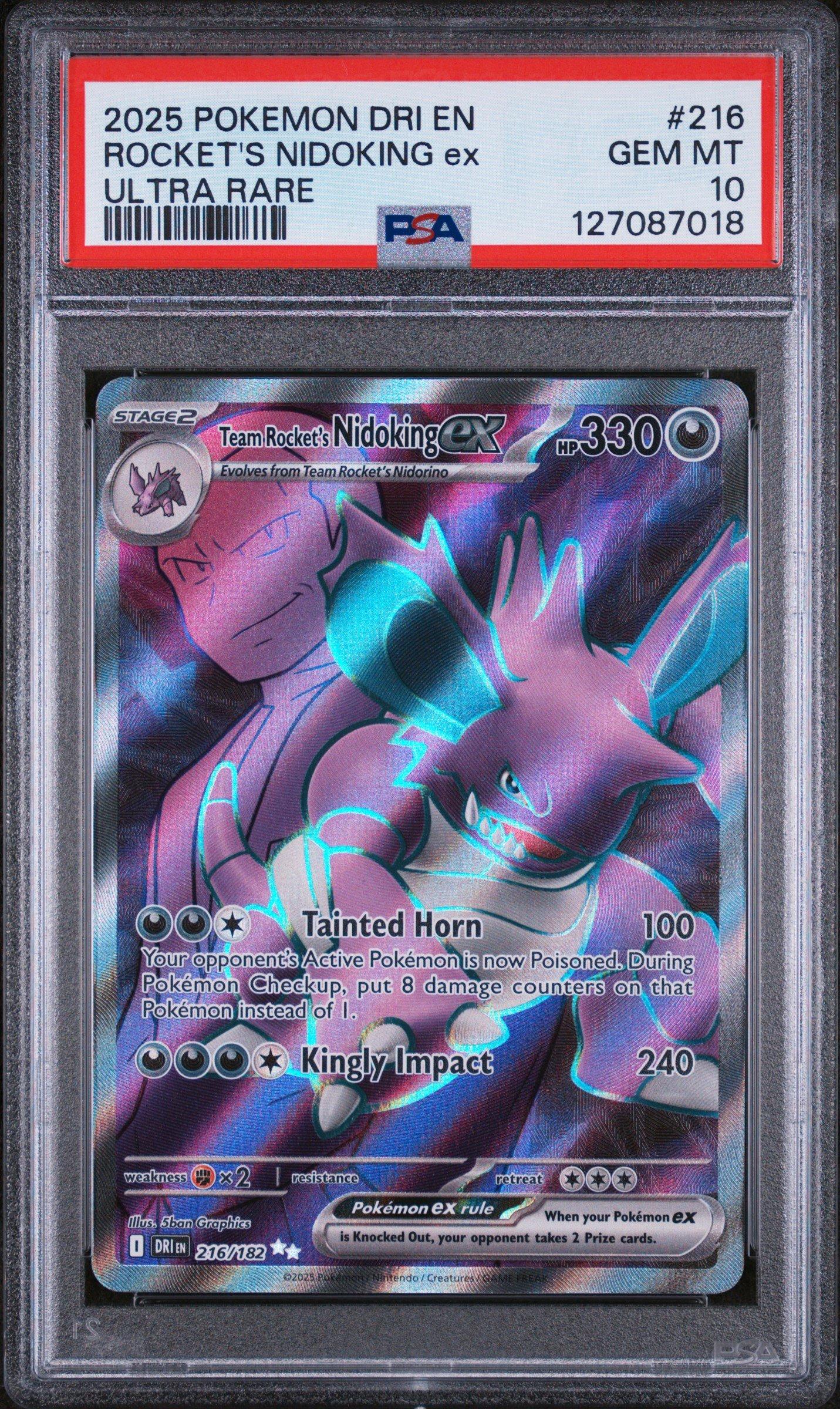 2025 Pokemon Dri En-destined Rivals 216 Team Rocket's Nidoking Ex